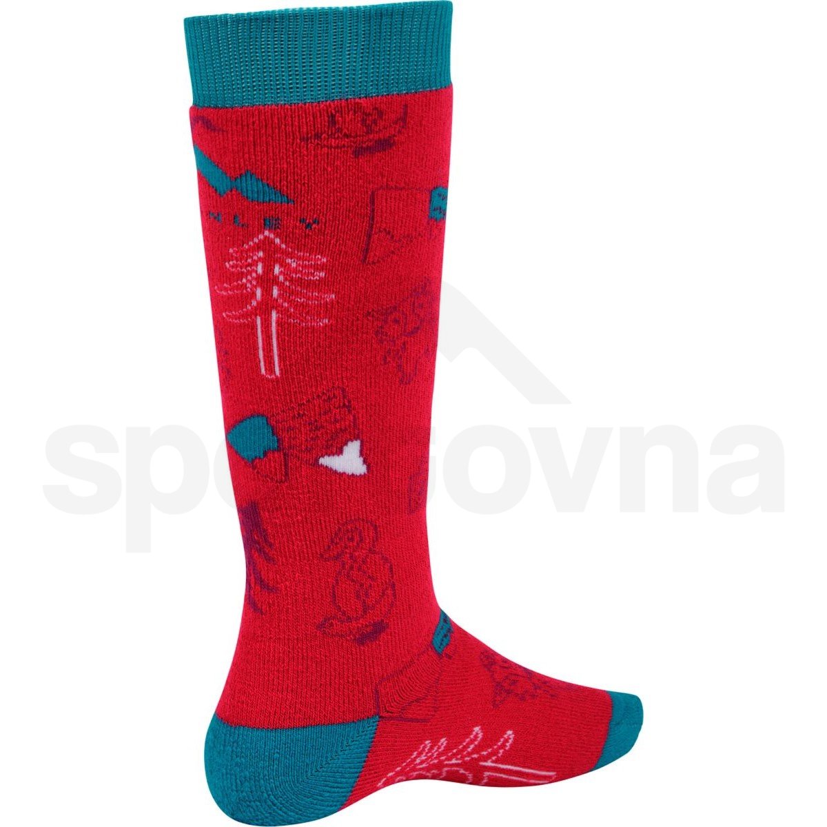 Ponožky McKinley Socky III J - červená/modrá