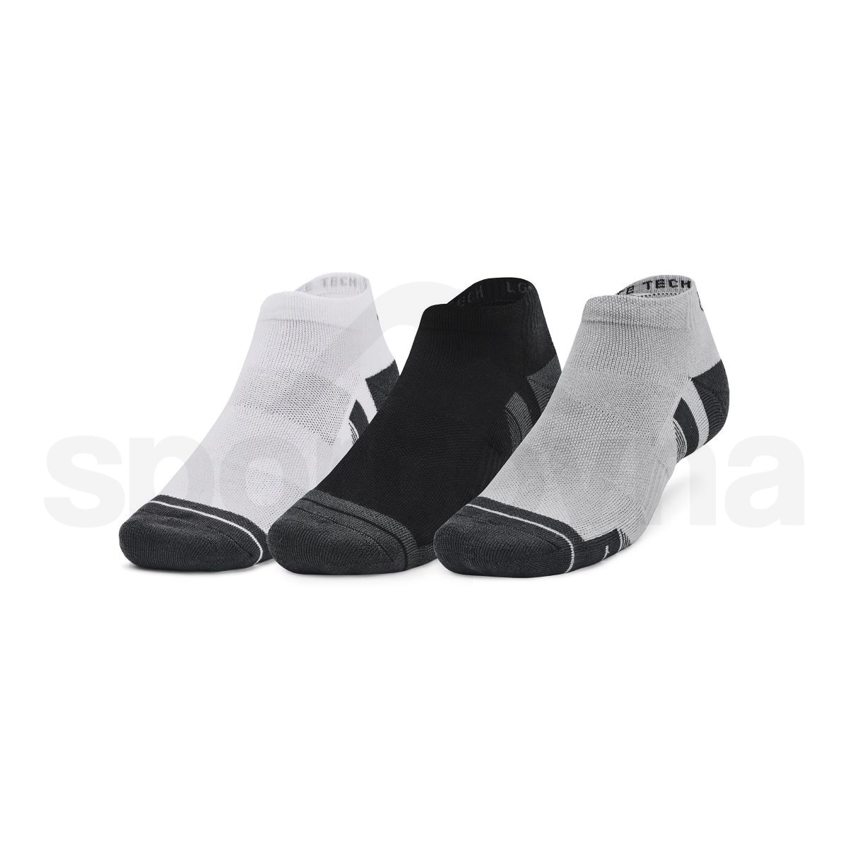 Ponožky Under Armour UA Performance Tech 3pk Low - šedá/bílá/černá