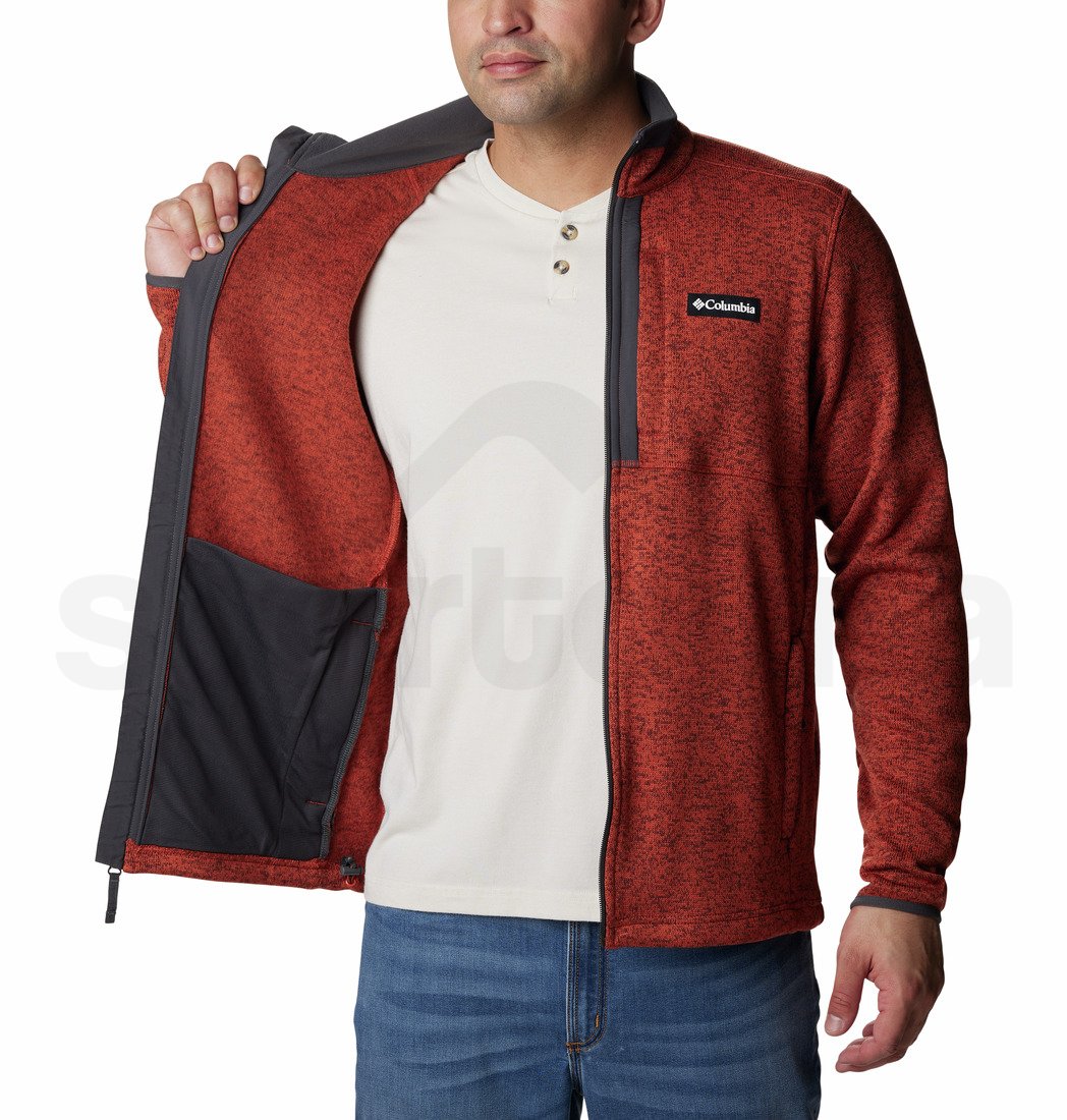 Mikina Columbia Sweater Weather™ Full Zip M - červená/šedá