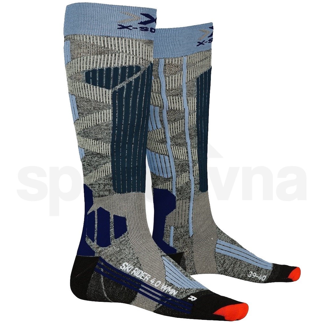 Ponožky X-Bionic Ski Rider 4.0 W - šedá/zelená