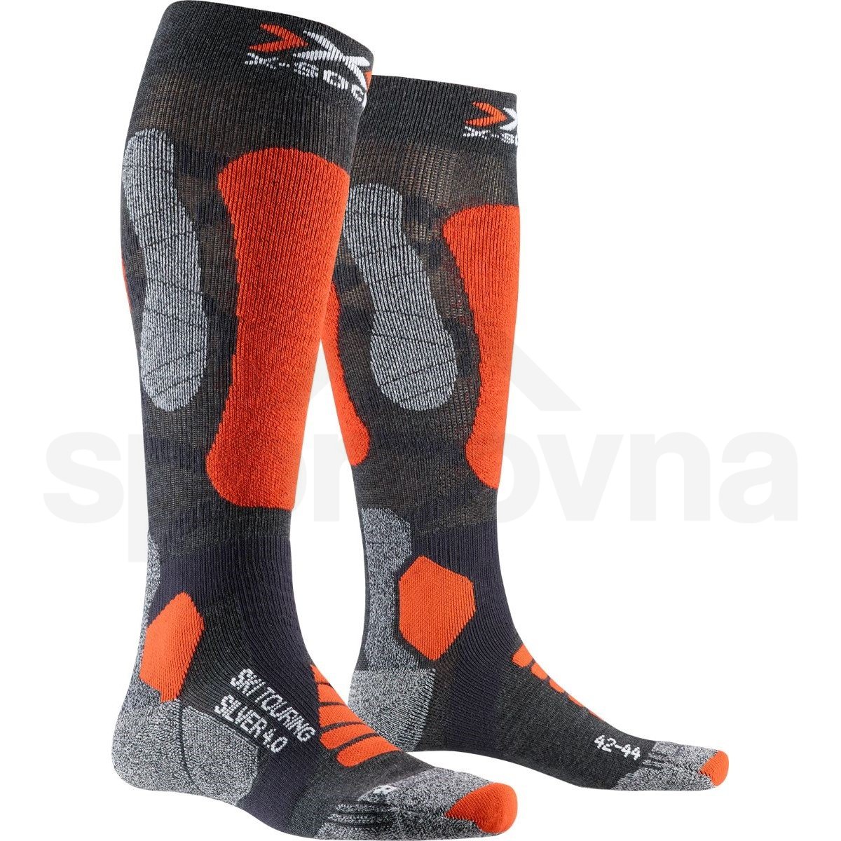 Ponožky X-Bionic Ski Touring Silver 4.0 - šedá/oranžová