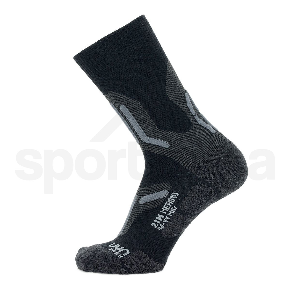 Ponožky UYN Trekking 2IN Merino Mid Socks W - černá/šedá