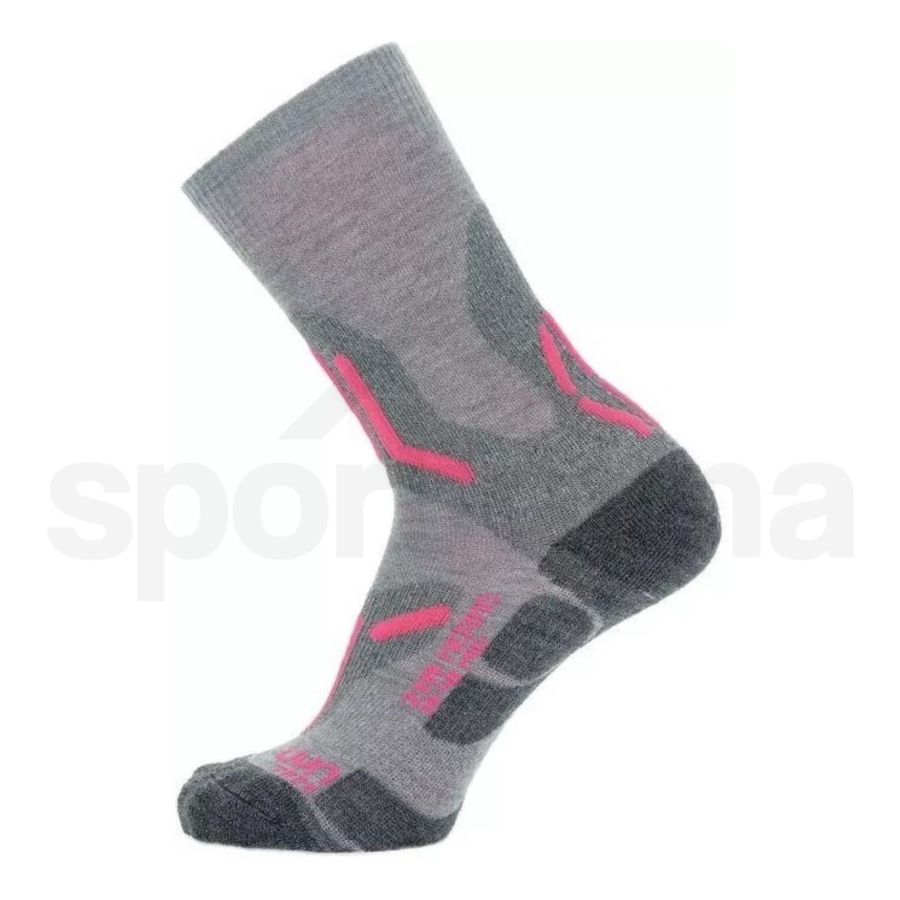 Ponožky UYN Trekking 2IN Merino Mid Socks W - šedá/růžová