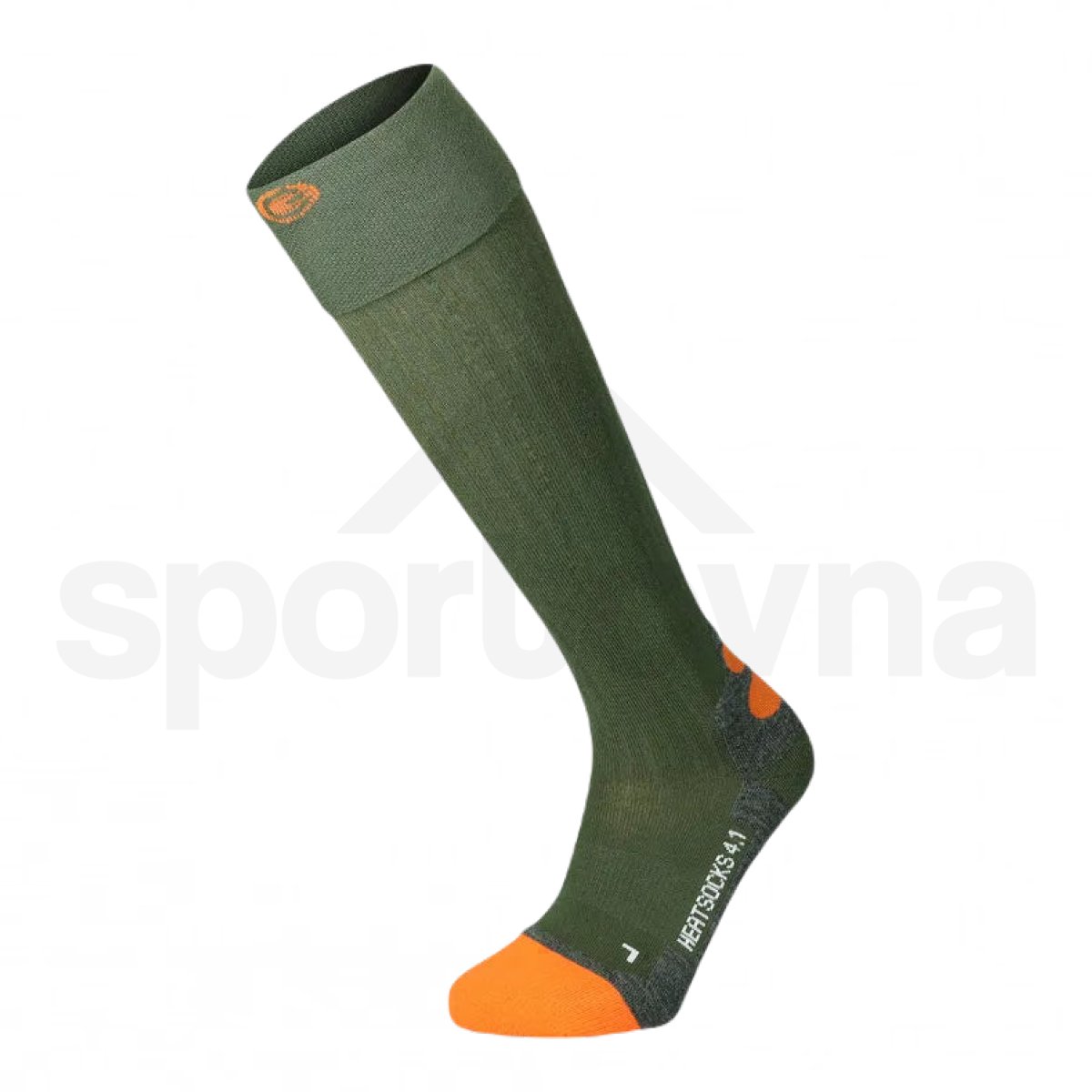 Ponožky vyhřívané Lenz Heat Sock 4.1 Toe Cap U - zelená/oranžová (bez baterie)