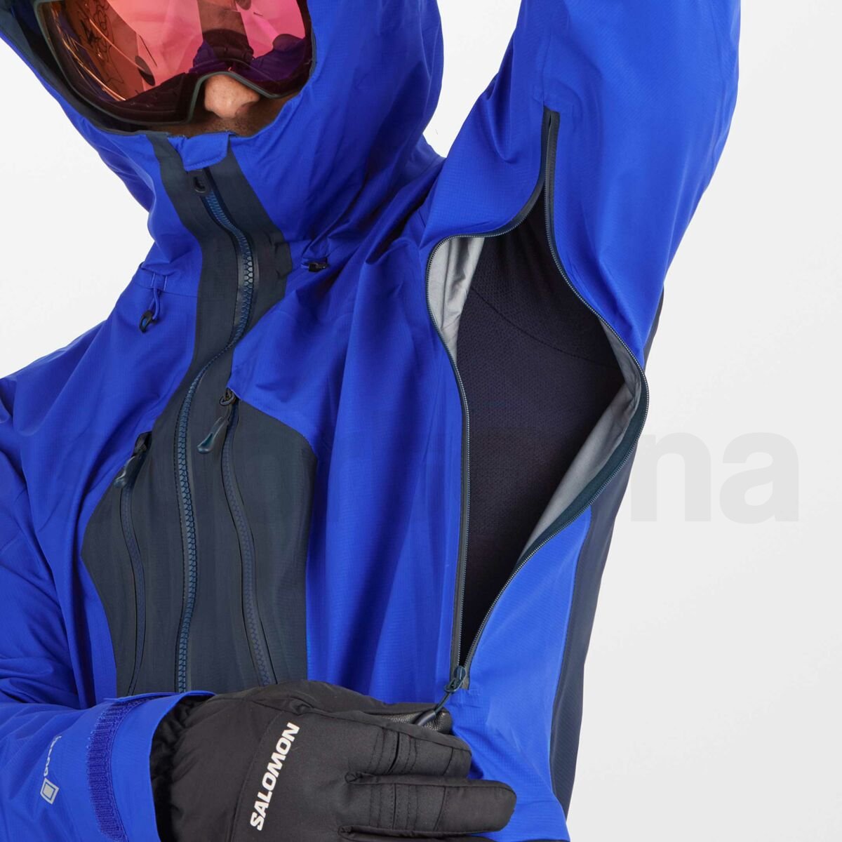 Pánská lyžařská Bunda Salomon Mtn Gore-Tex 3L Jacket Man - modrá