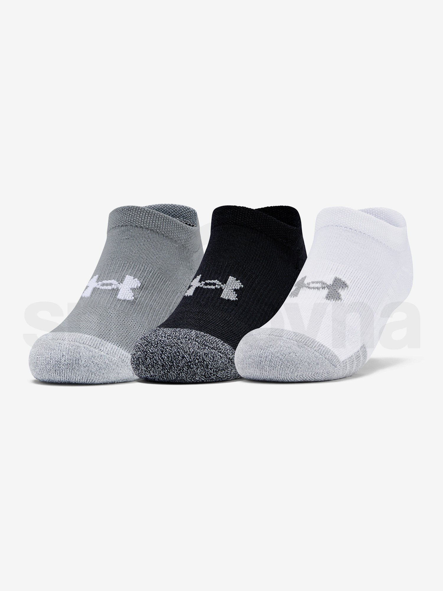 Ponožky Under Armour Youth Heatgear NS J - šedá/černá/bílá