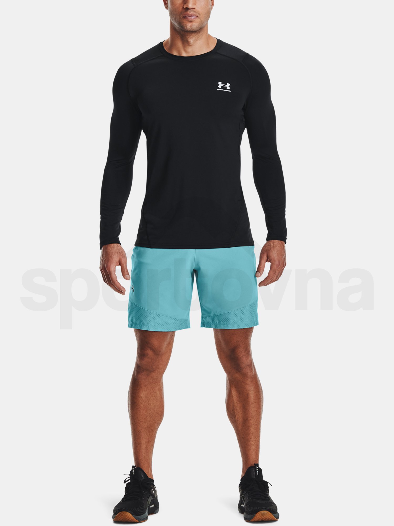 Tričko Under Armour HG Armour Fitted LS-BLK