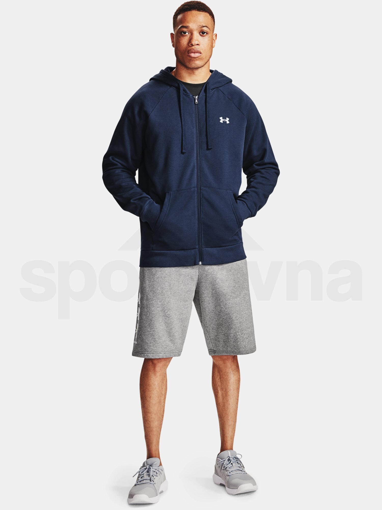 Mikina Under Armour UA Rival Cotton FZ Hoodie-NVY