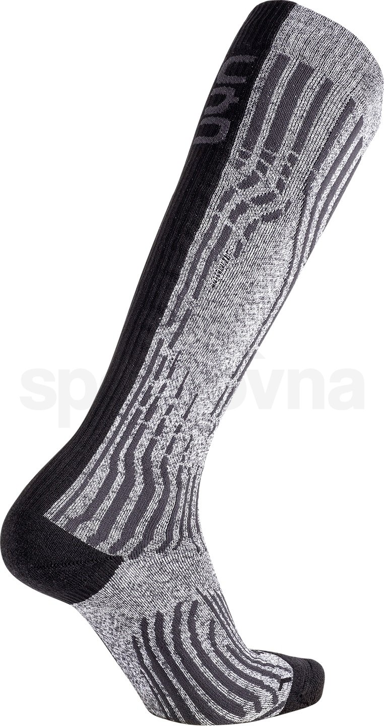 Ponožky Uyn Ski Cashmere Shiny - šedá/stříbrná