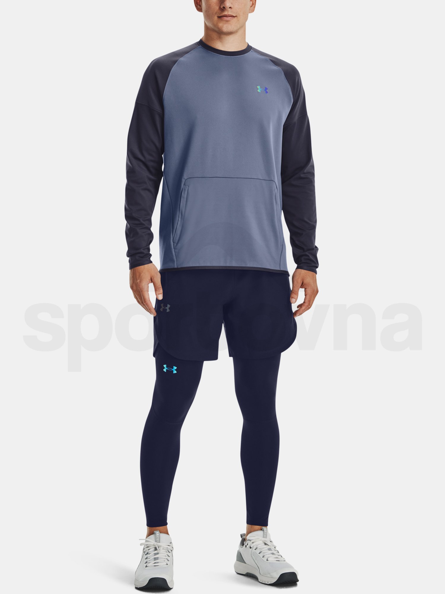 Legíny Under Armour UA ColdGear Rush Leggngs - modrá