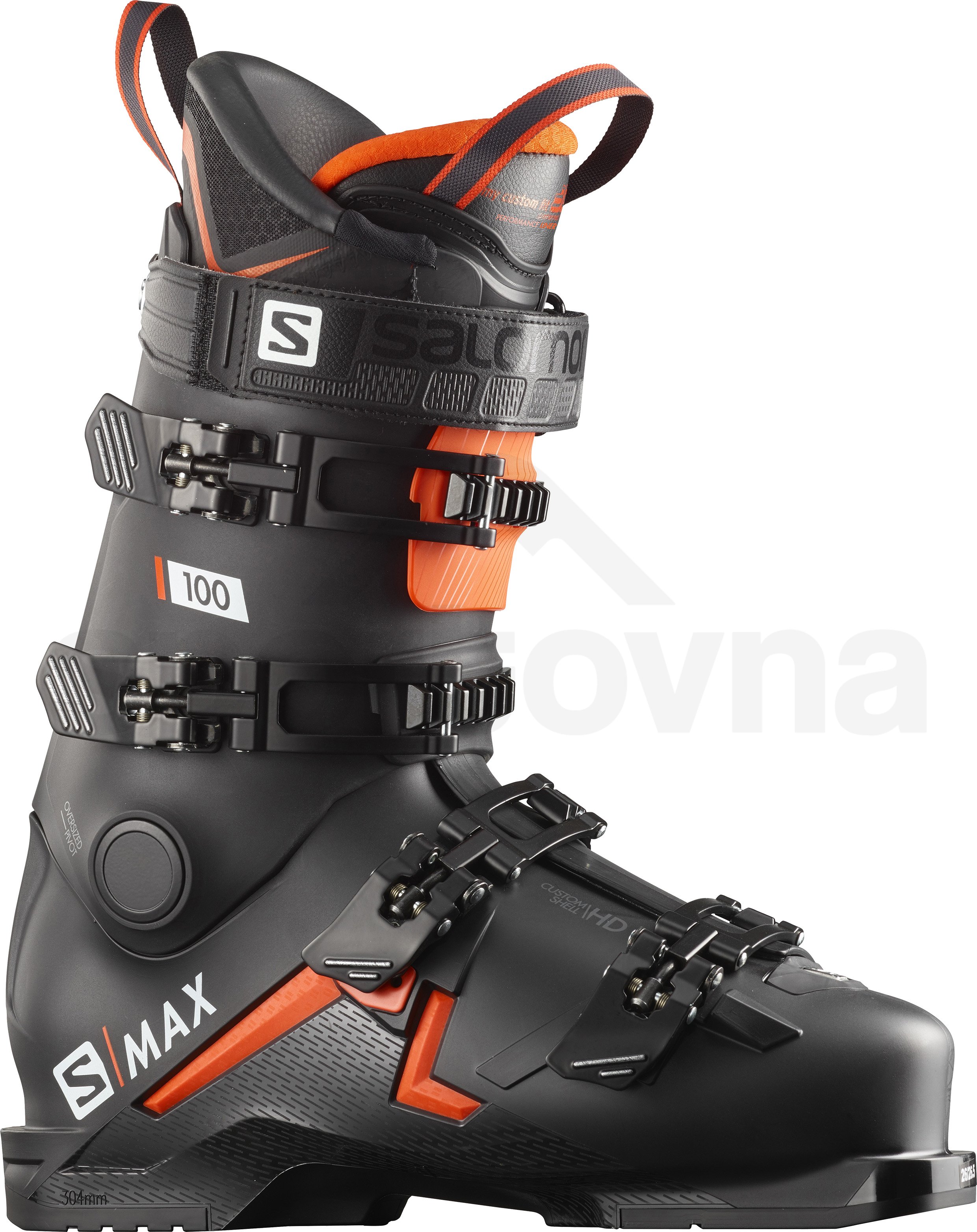 burn Borrow Halloween Pánské lyžařské boty Salomon S/MAX 100 L40547800 - Black/Orange - Sportovna