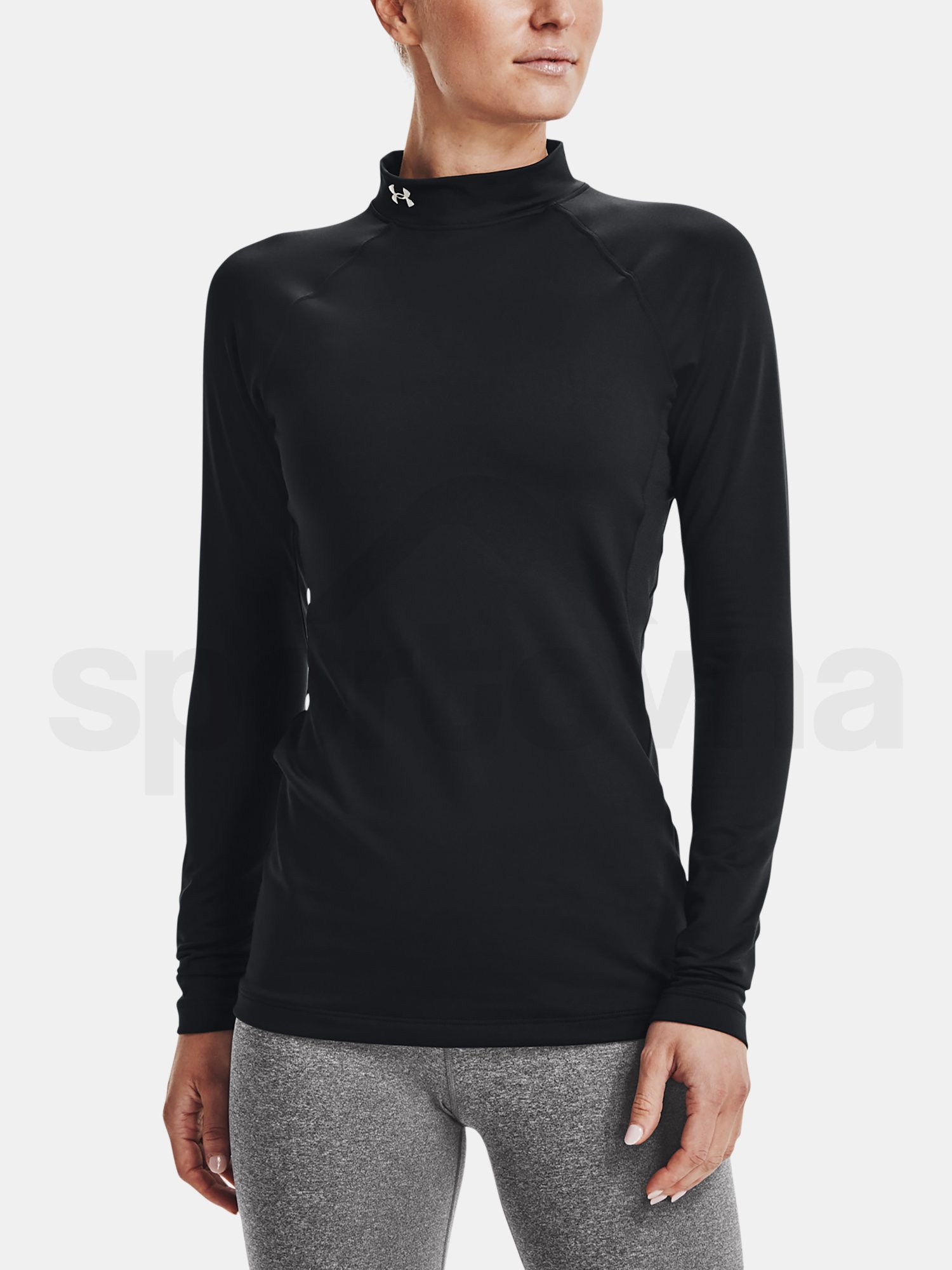 Tričko Under Armour UA CG Authentics Mockneck - čierna