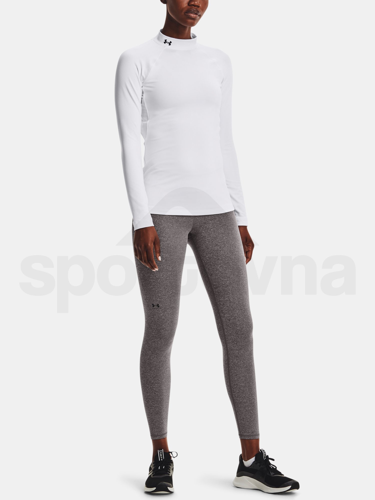 Tričko Under Armour UA CG Authentics Mockneck - biela