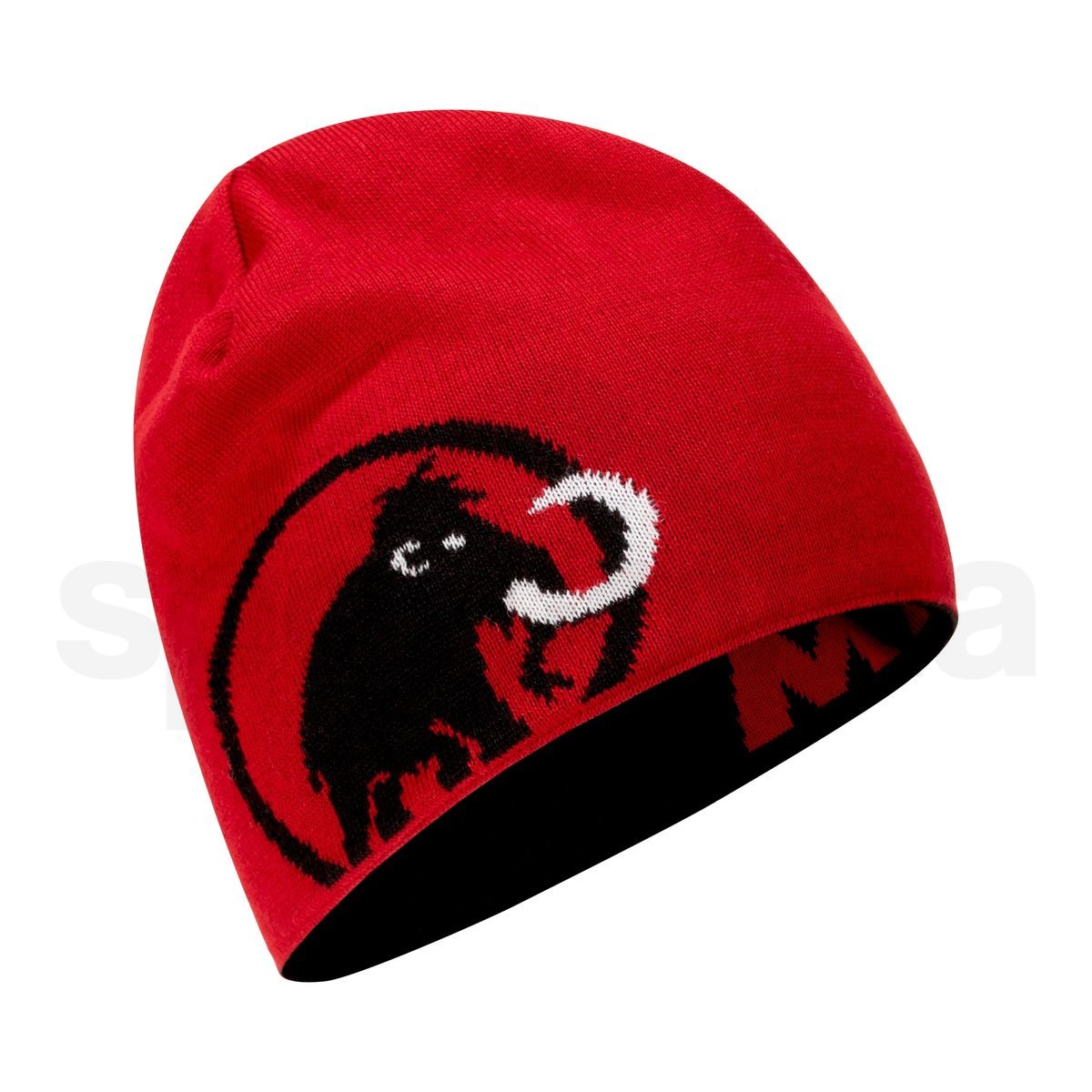 Čepice Mammut Logo Beanie - černá/červená
