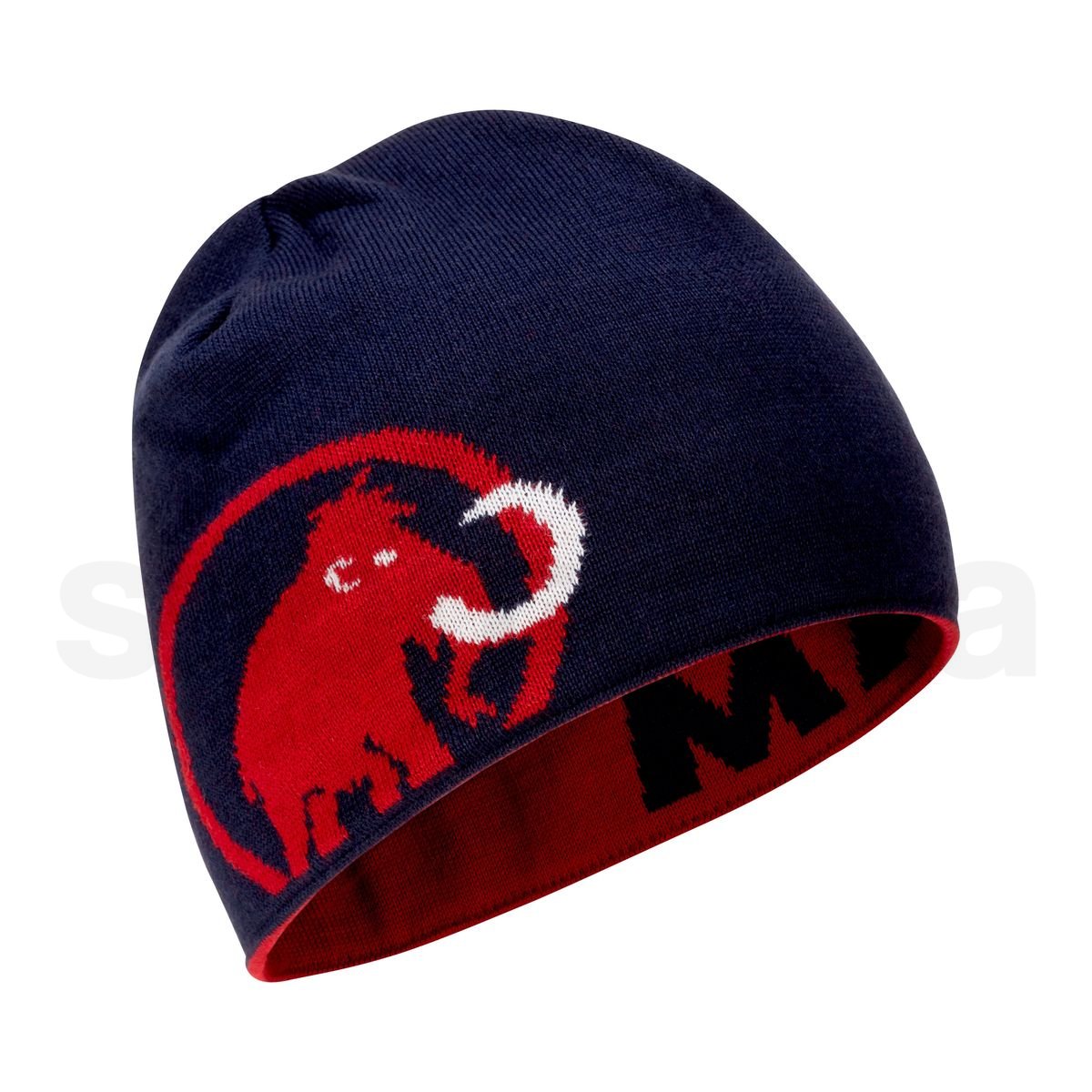 Čepice Mammut Logo Beanie - červená / šedá