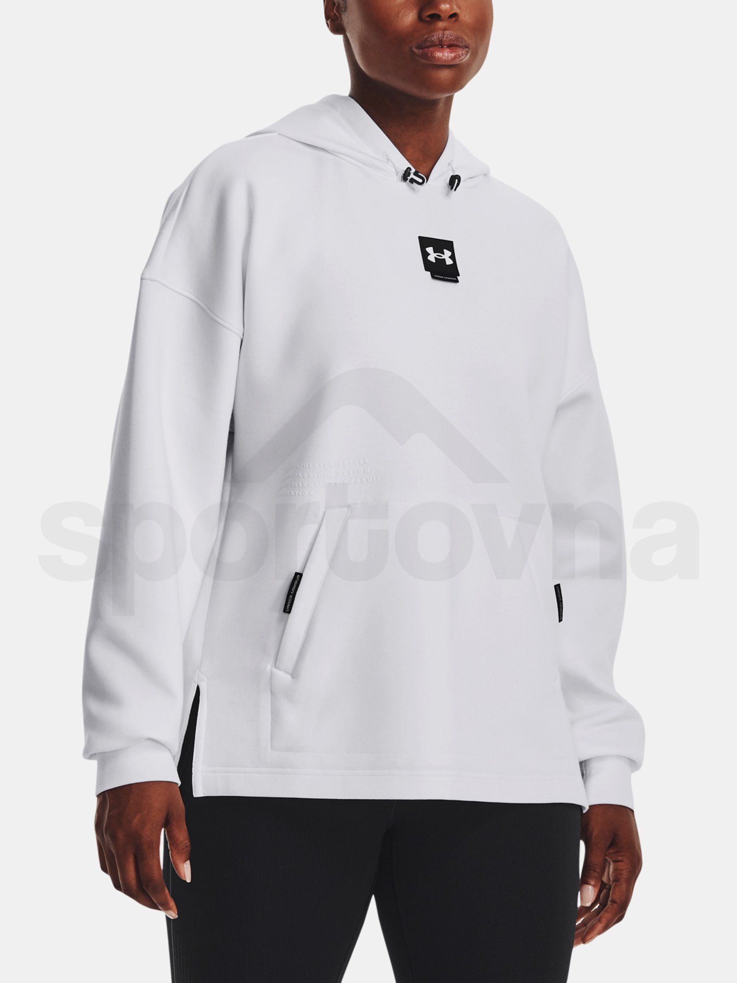 Mikina Under Armour Summit Knit Hoodie - biela