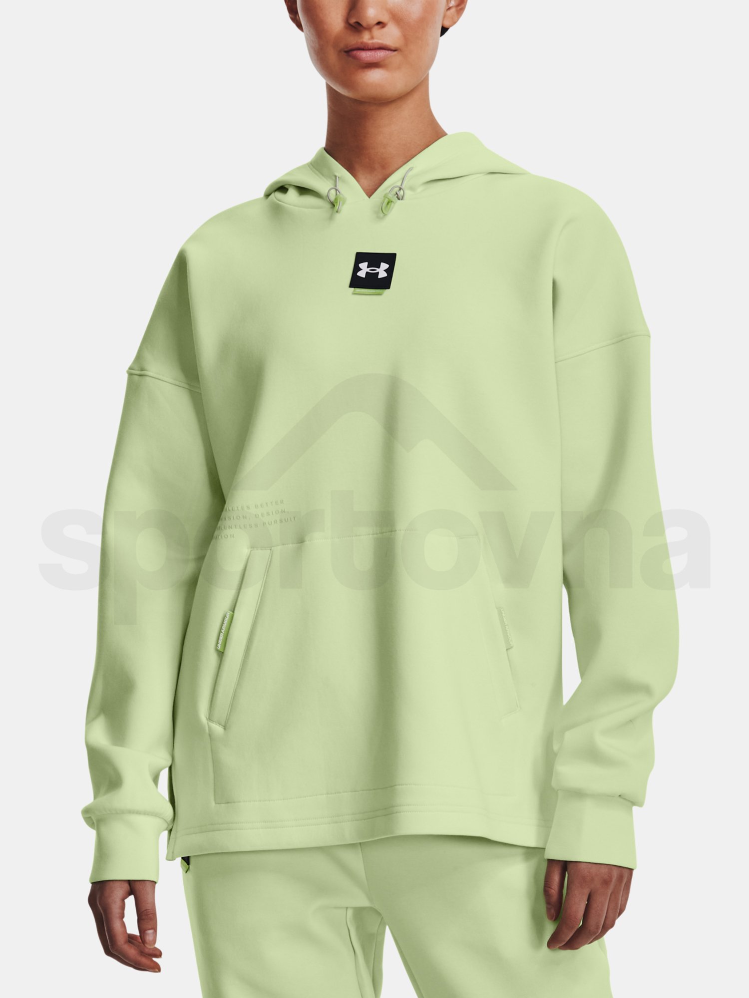 Mikina Under Armour Summit Knit Hoodie-GRN