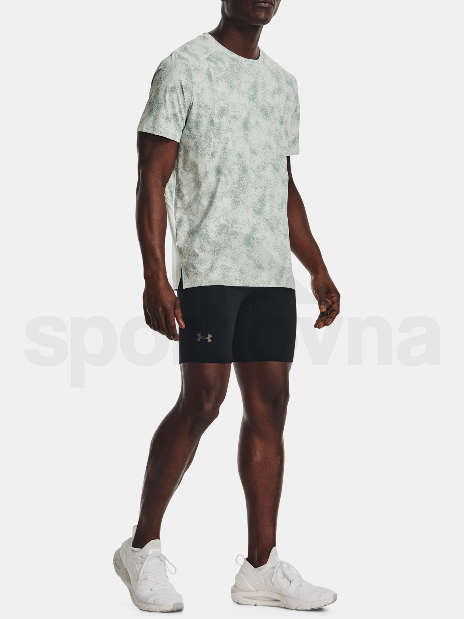 Tričko Under Armour UA ISO-CHILL LASER SS II - biela/zelená