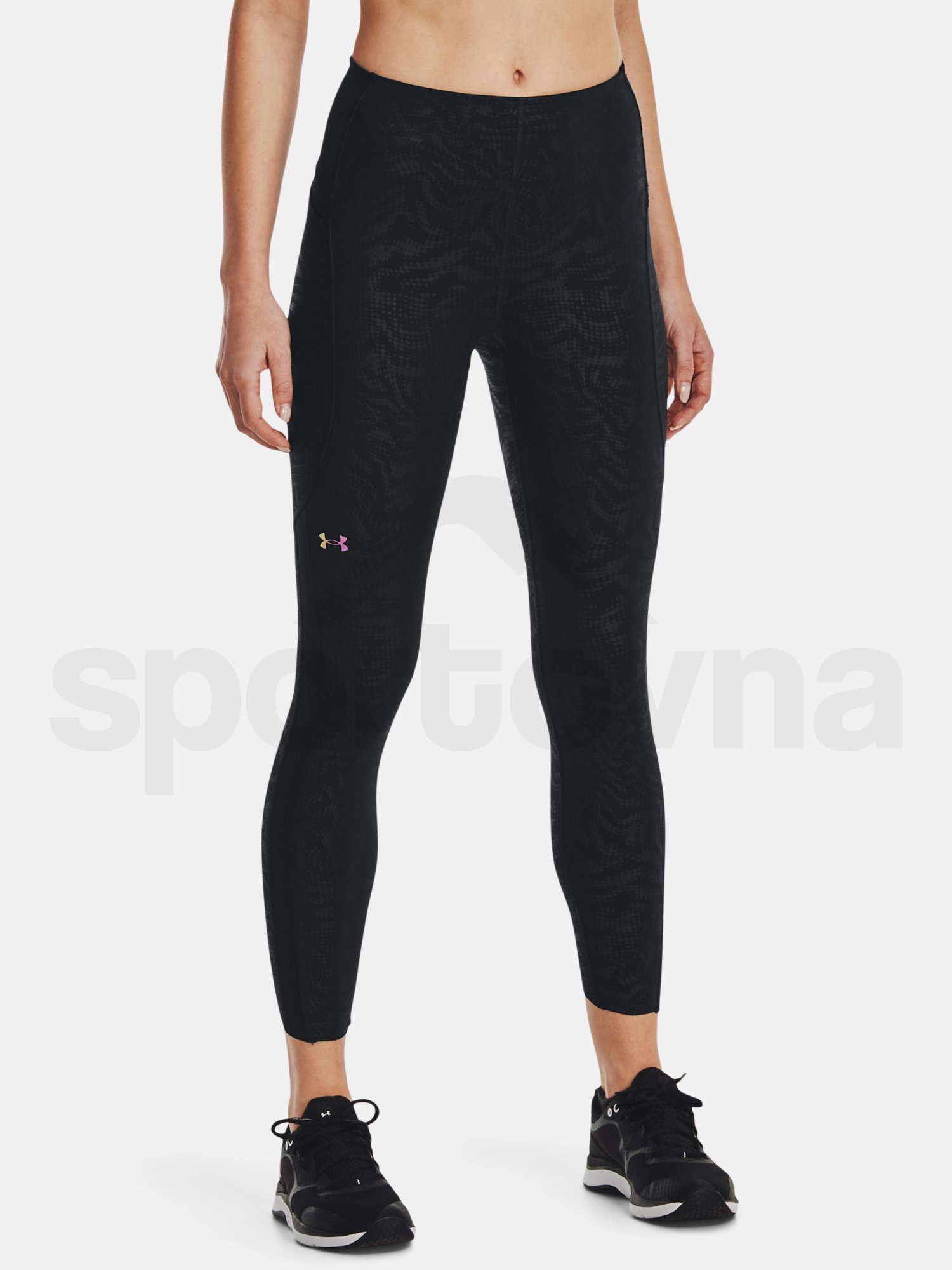 Legíny Under Armour UA Rush Legging Emboss Perf - čierna