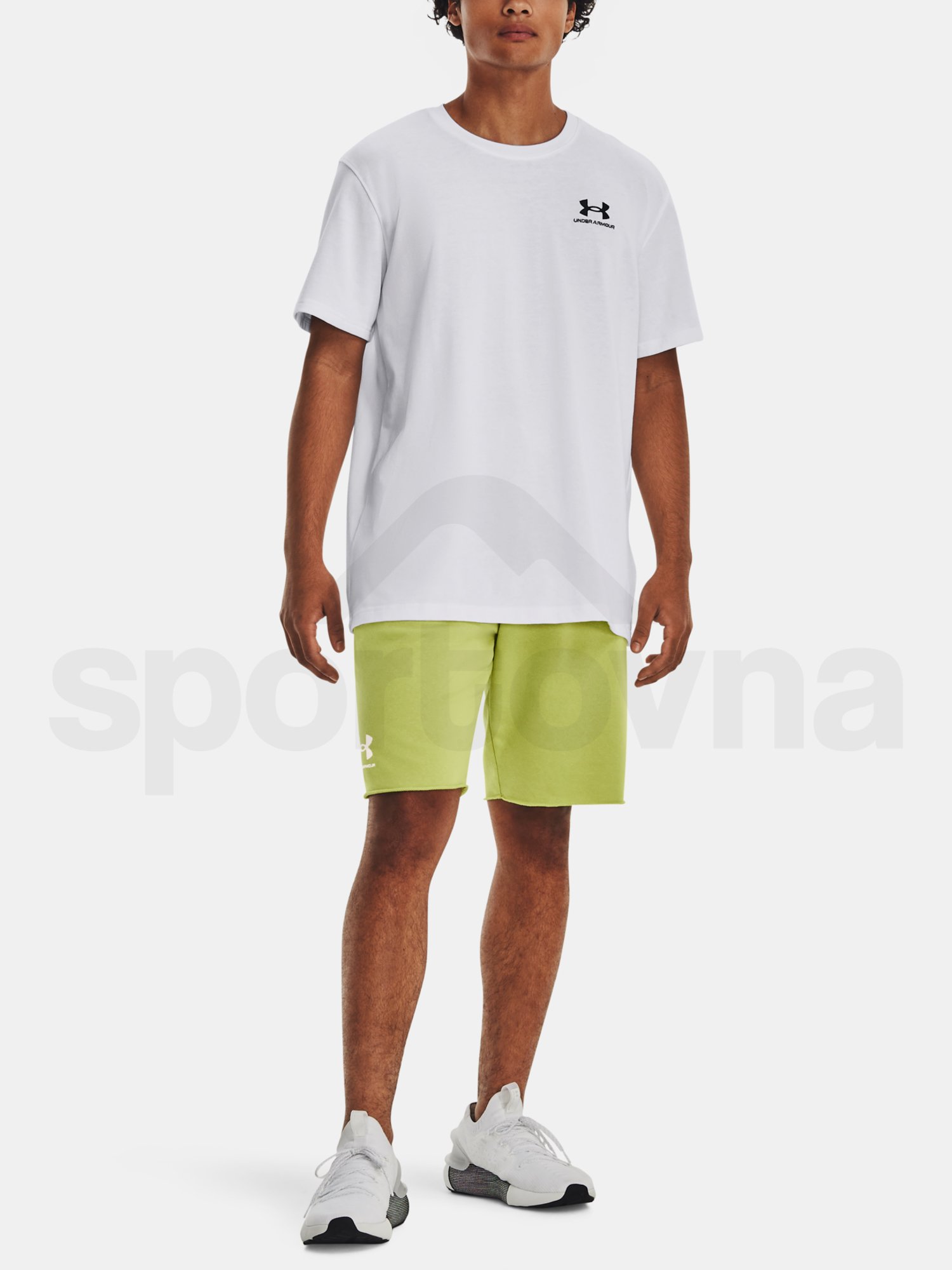 Tričko Under Armour UA LOGO EMB HEAVYWEIGHT SS - biela