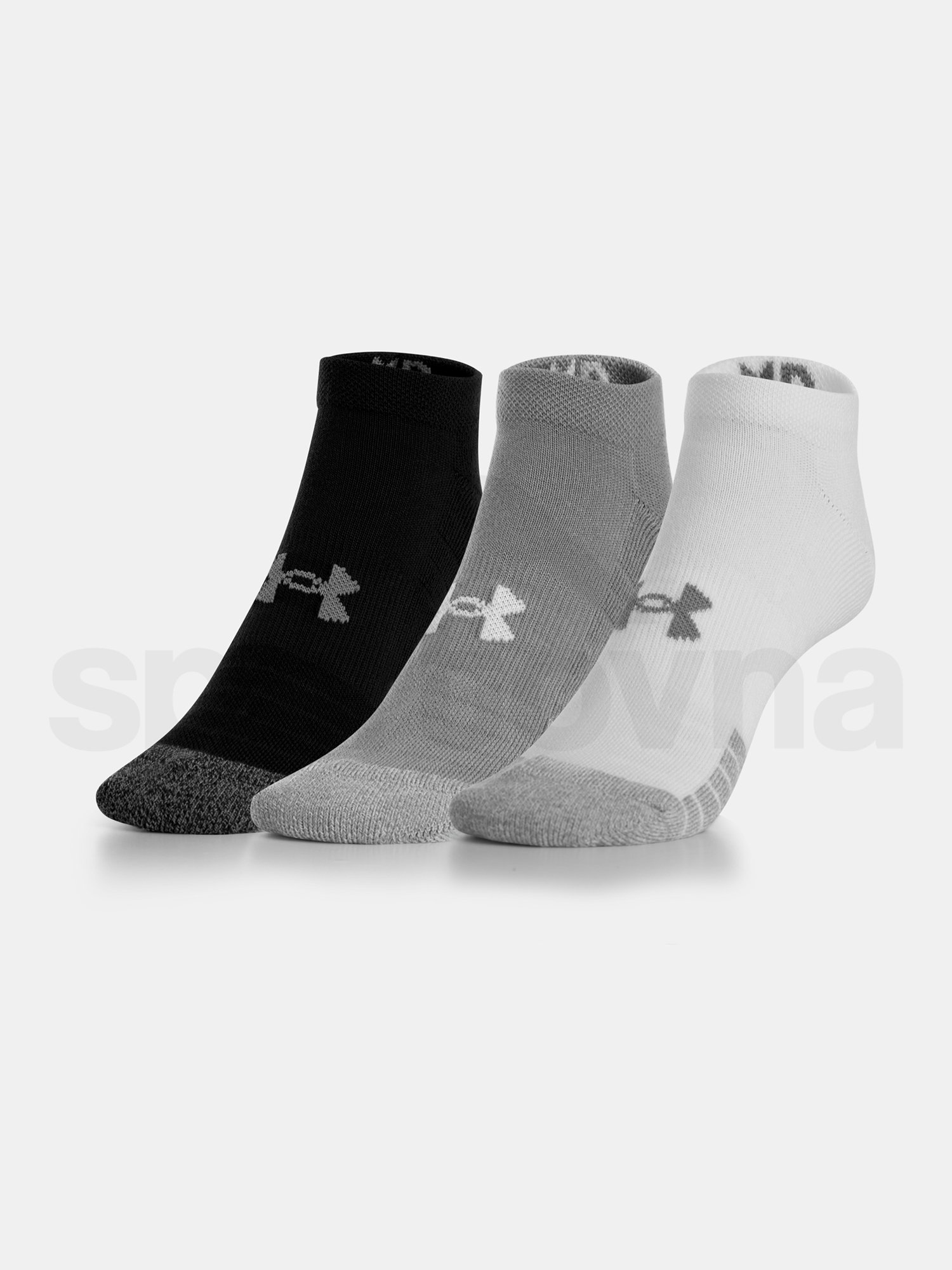 Ponožky Under Armour UA Heatgear 3pk No Show Yth - šedá/bílá