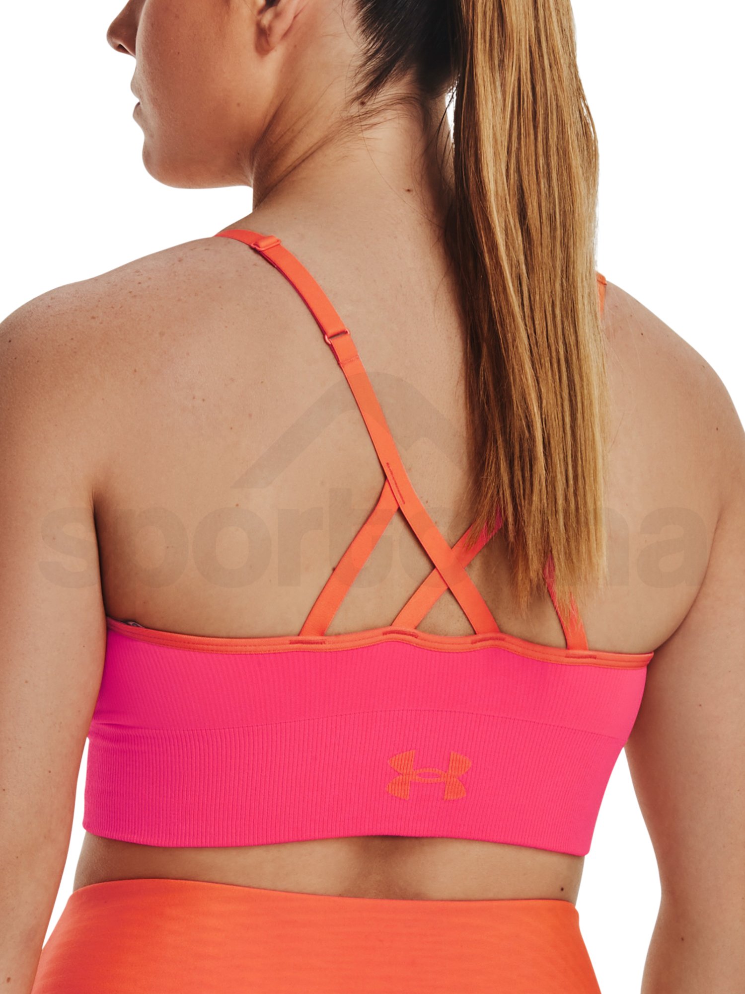 Podprsenka Under Armour UA Seamless Low Long Rib W - růžová