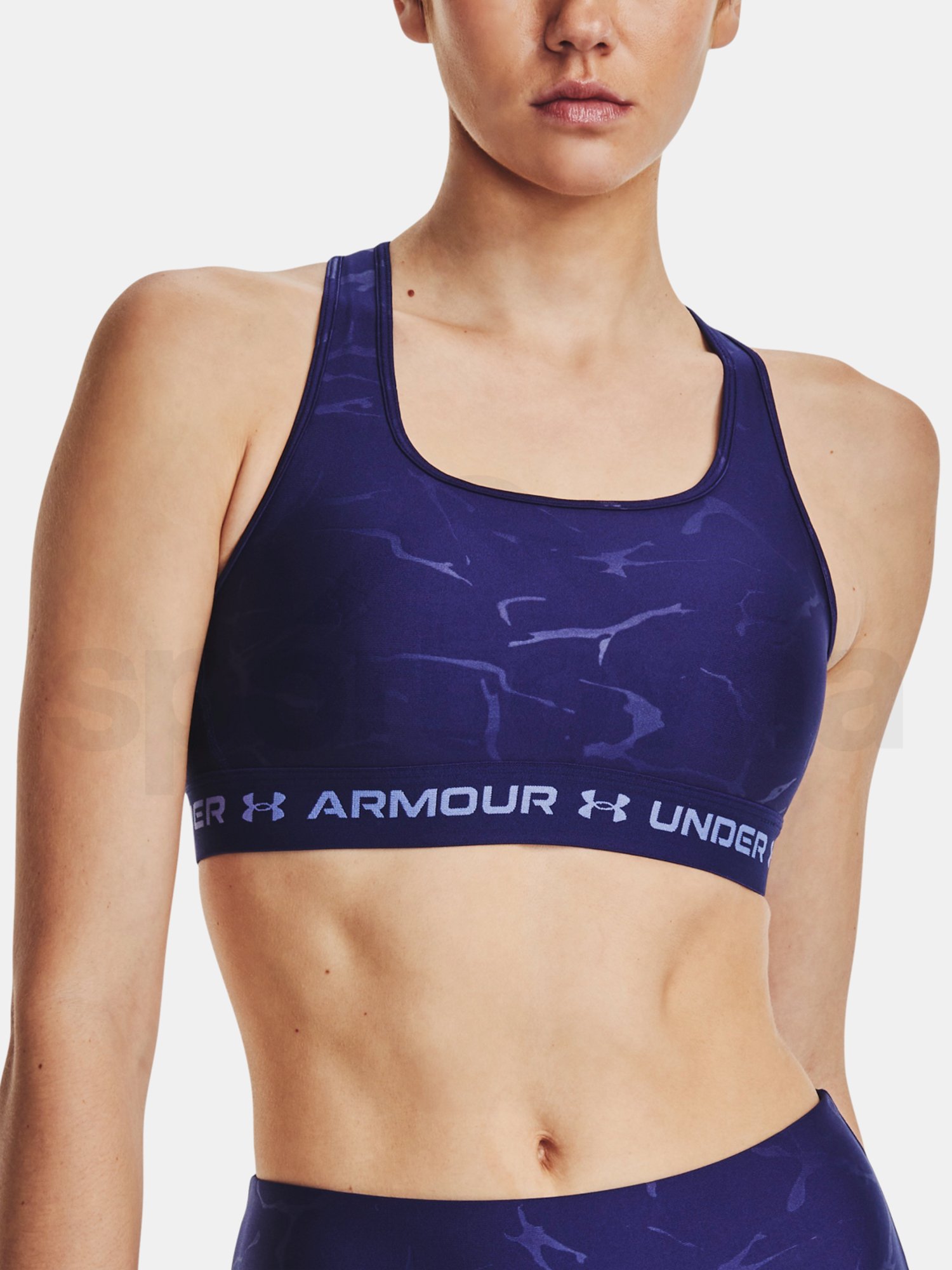 Podprsenka Under Armour UA Crossback Mid Emboss-BLU