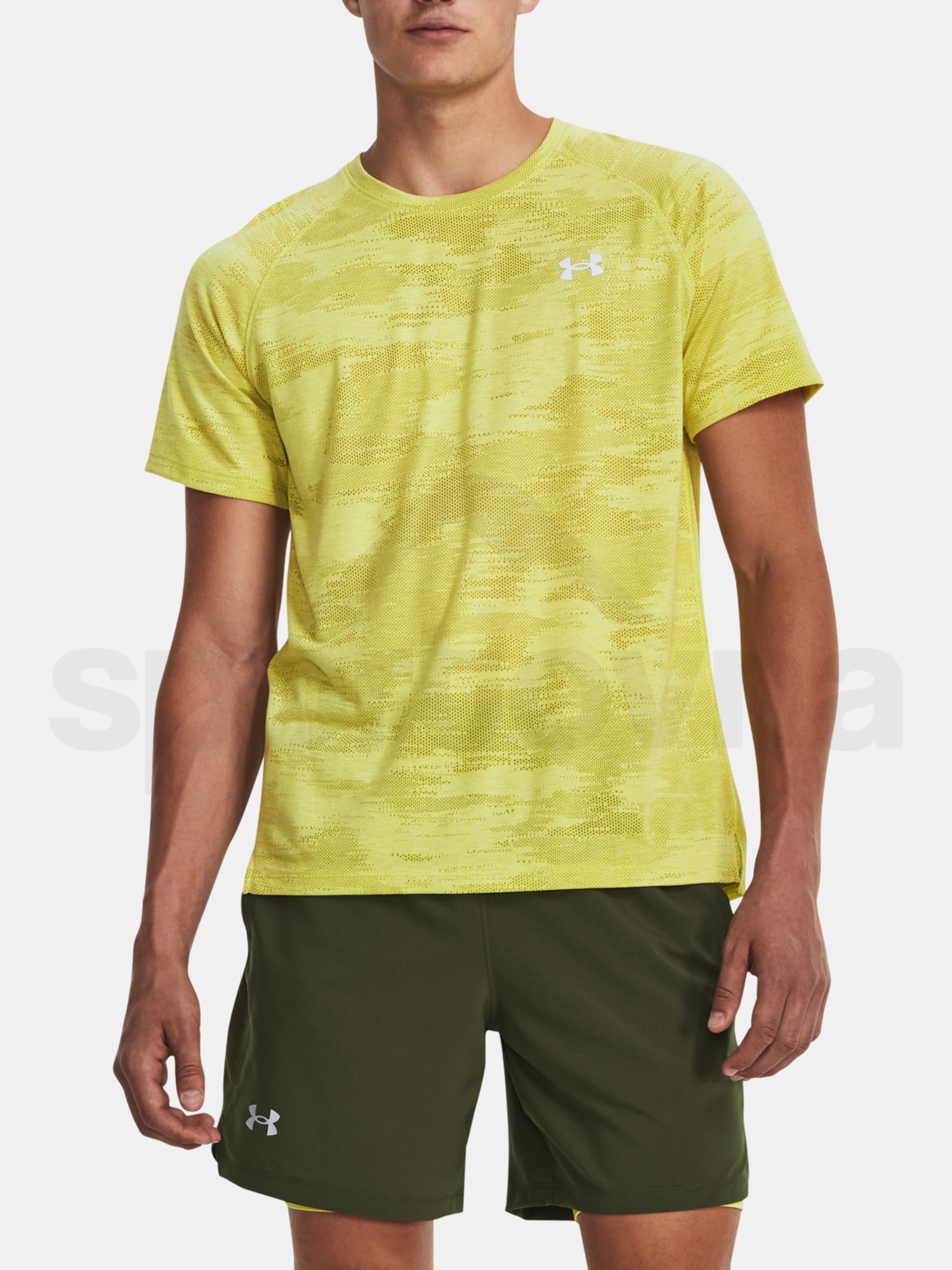 Tričko Under Armour UA STREAKER SPEEDCAMO SS-žltá