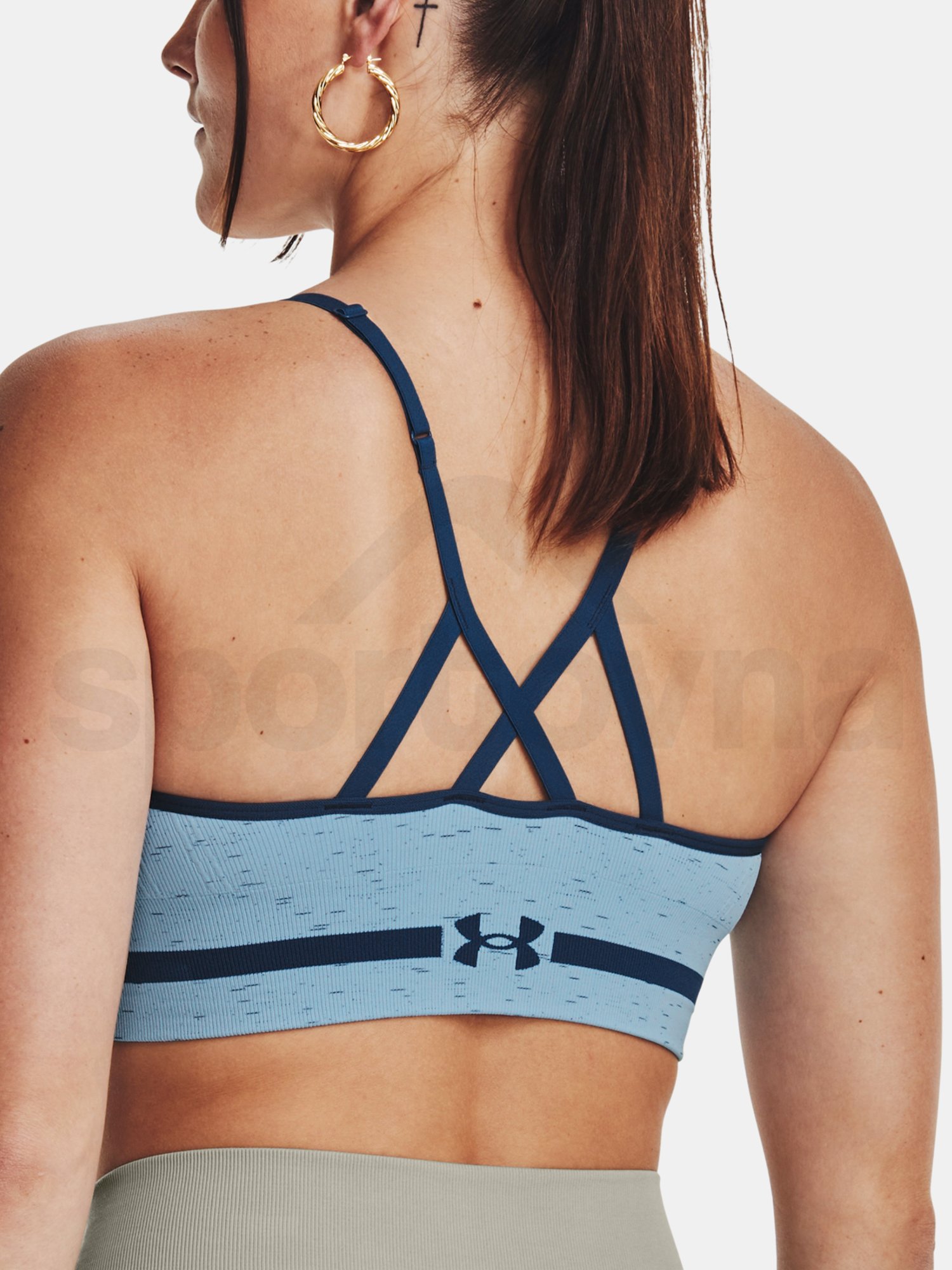 Podprsenka Under Armour UA Seamless Low Long Htr Bra-BLU