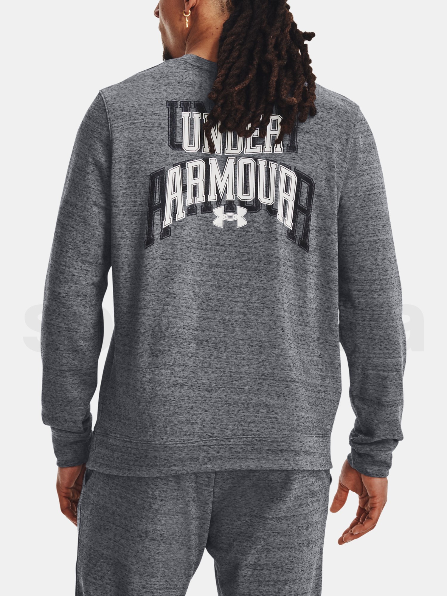 Mikina Under Armour UA Rival Terry Graphic Crew-GRY