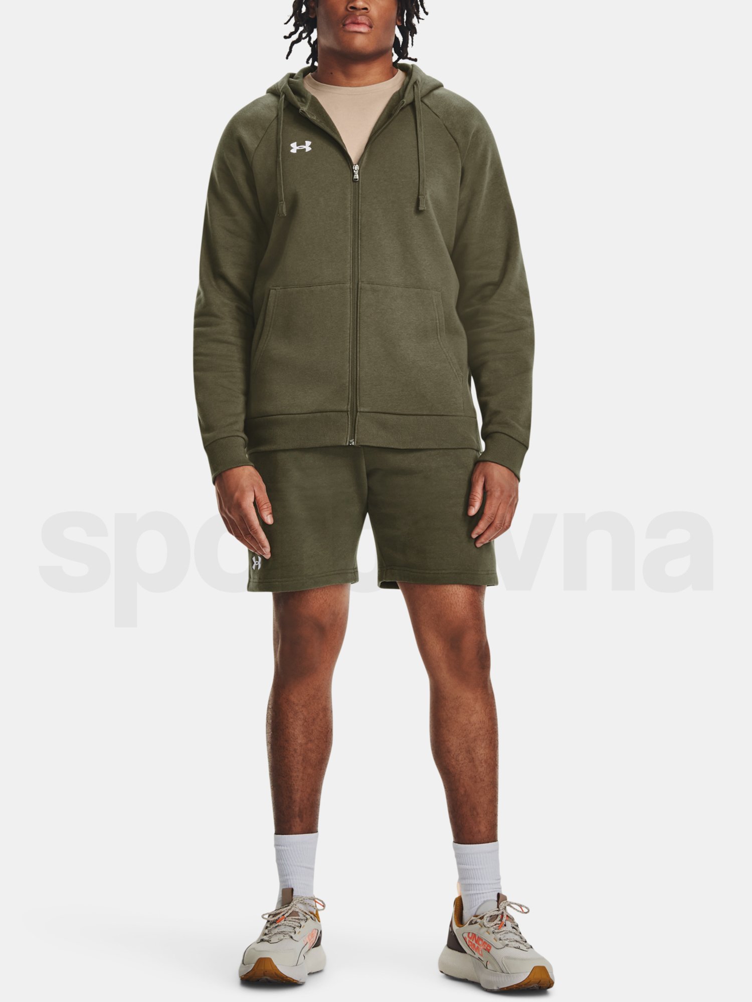 Mikina Under Armour Rival Fleece FZ Hoodie M - zelená