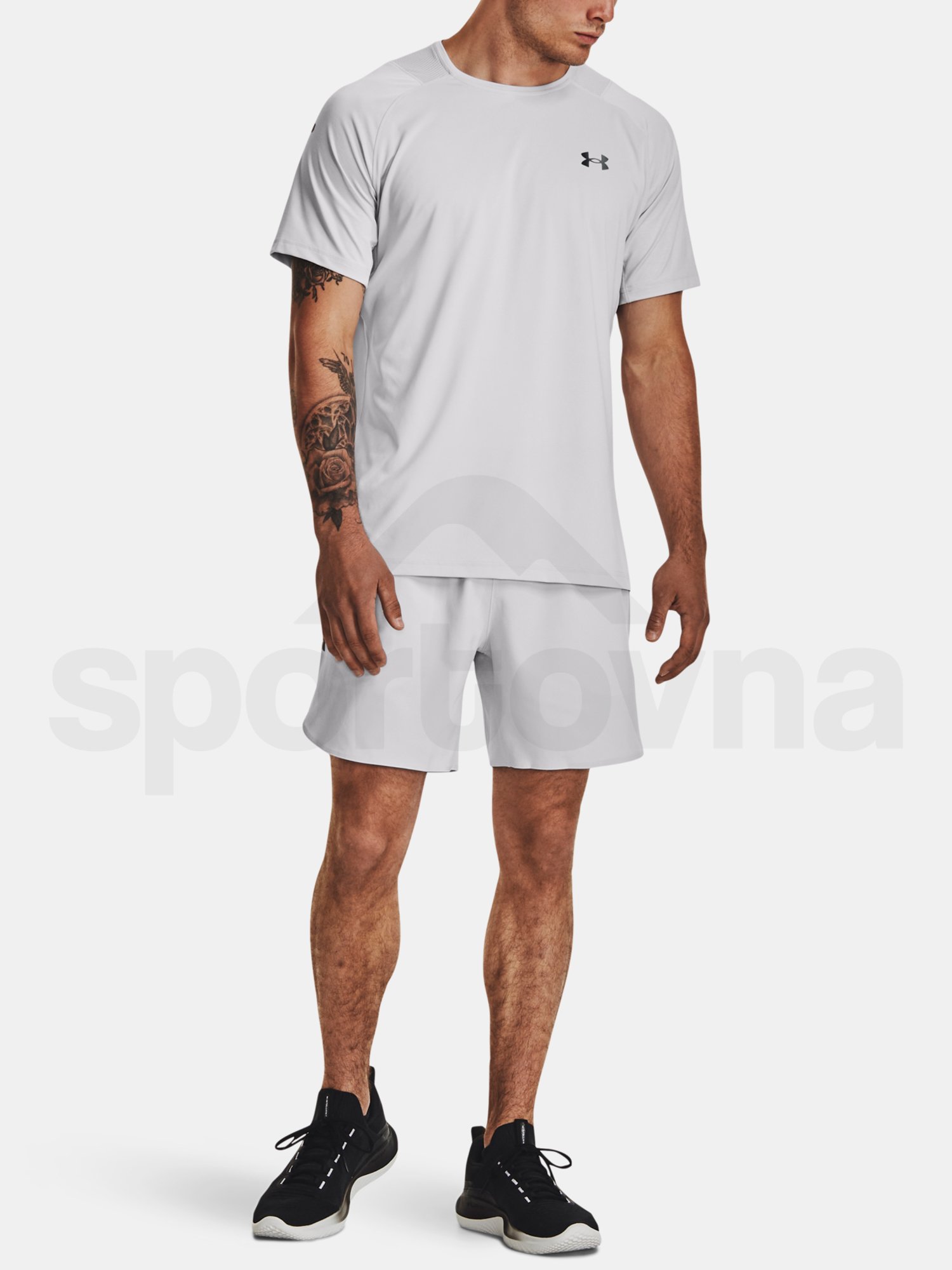 Tričko Under Armour UA Rush Emboss SS - sivá