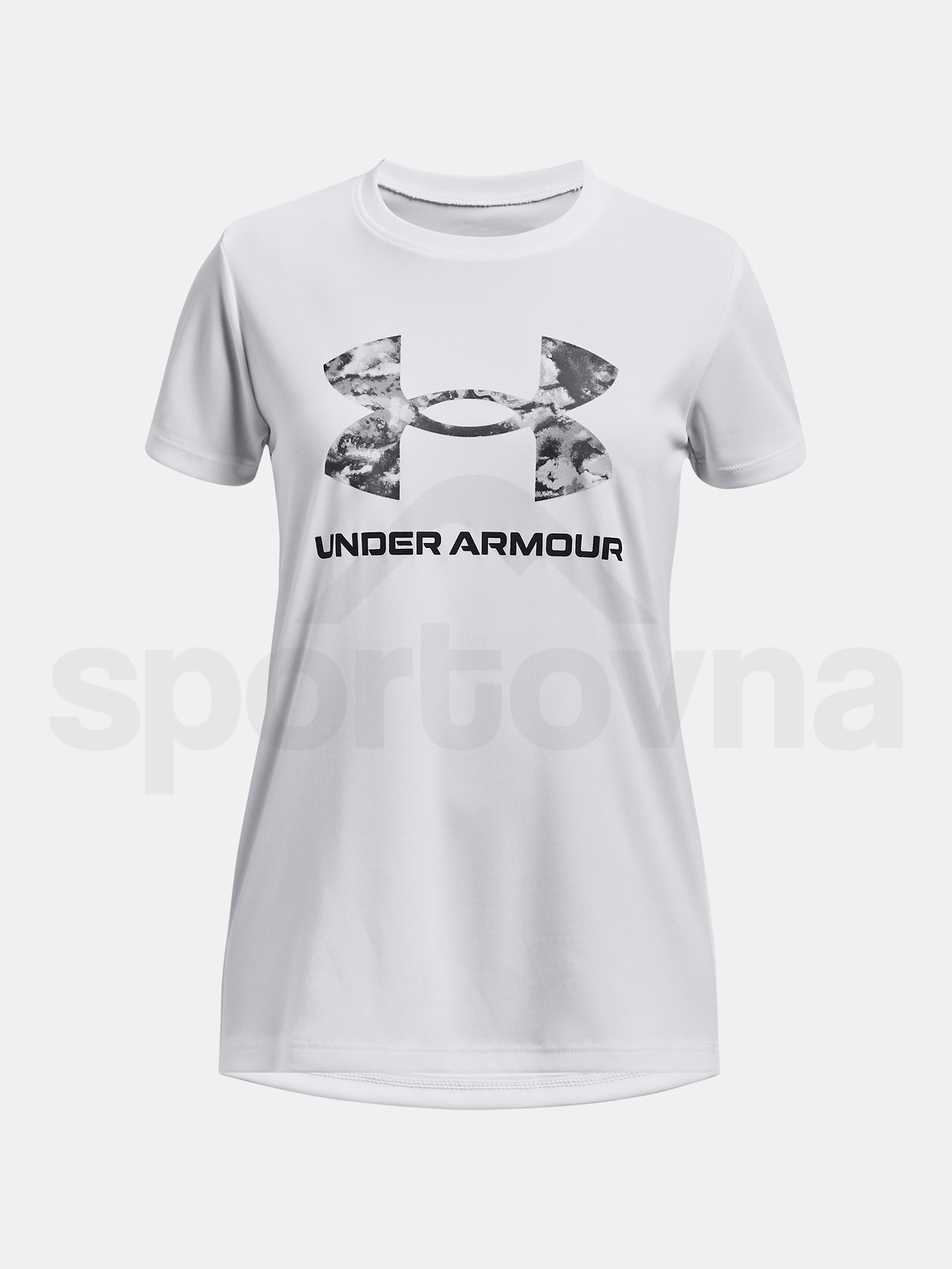 Tričko Under Armour UA Tech Print BL SSC J - bílá