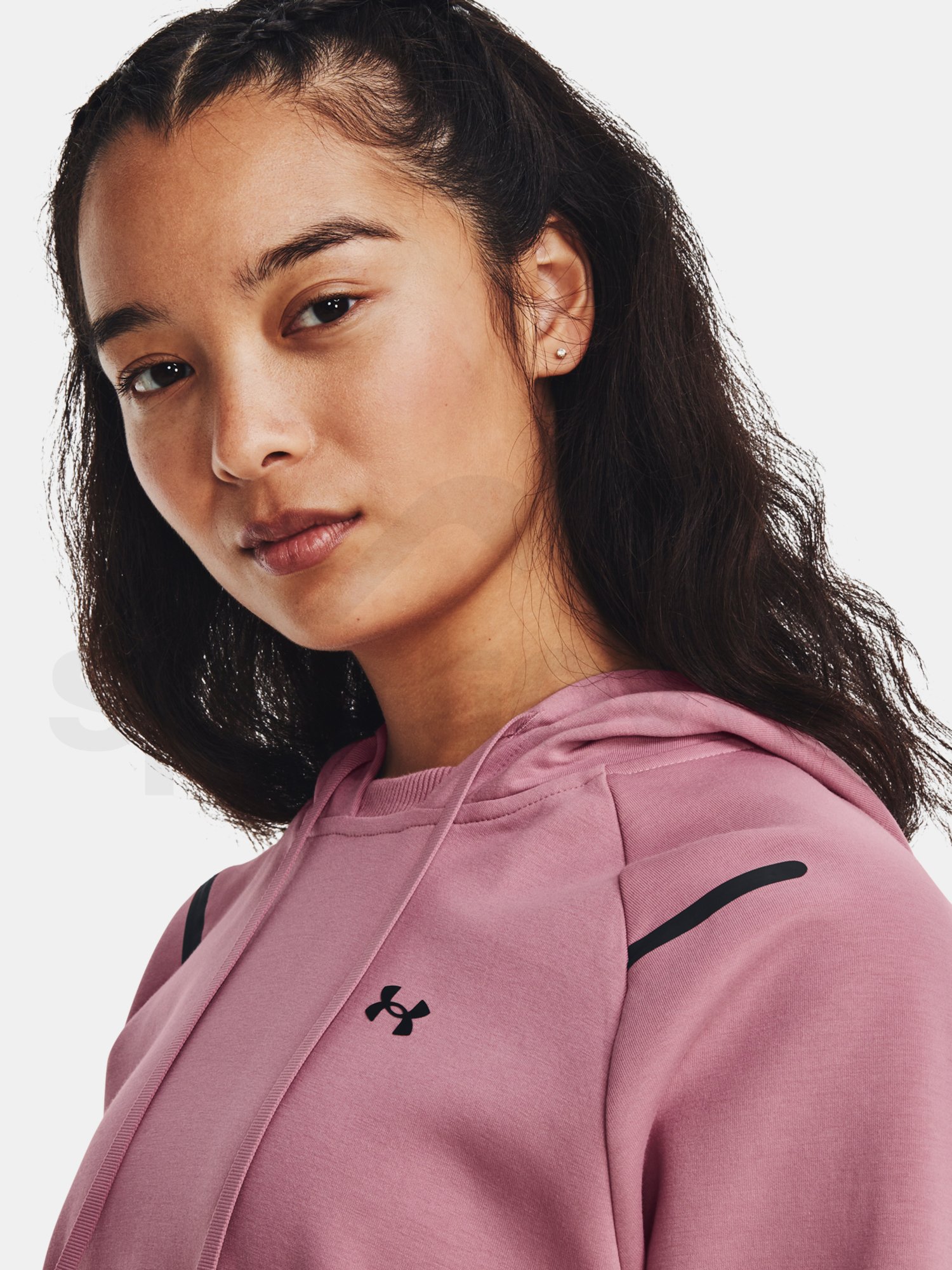 Mikina Under Armour Unstoppable Flc Hoodie-PNK