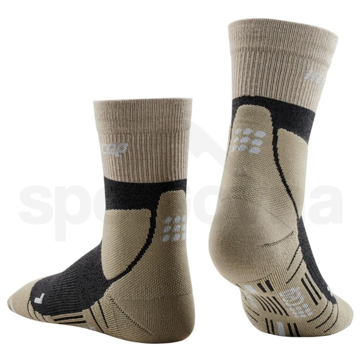 Ponožky CEP Merino W - černá/béžová