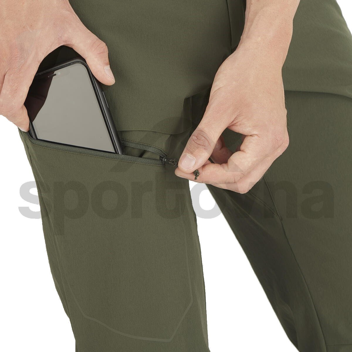 Kalhoty Salomon WAYFARER PANTS M - zelená (prodloužená délka)