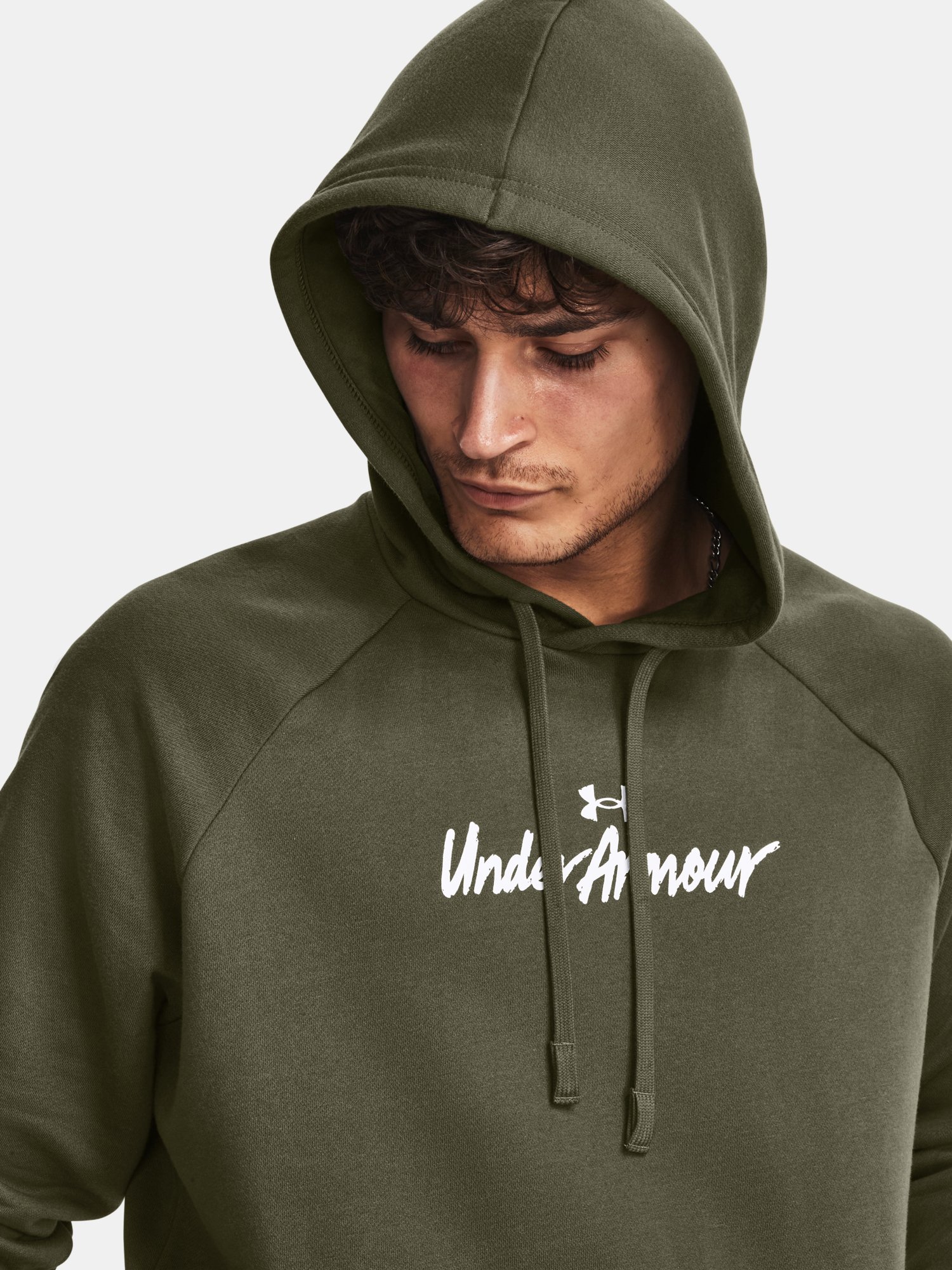 Mikina Under Armour UA Rival Fleece Graphic HD - zelená