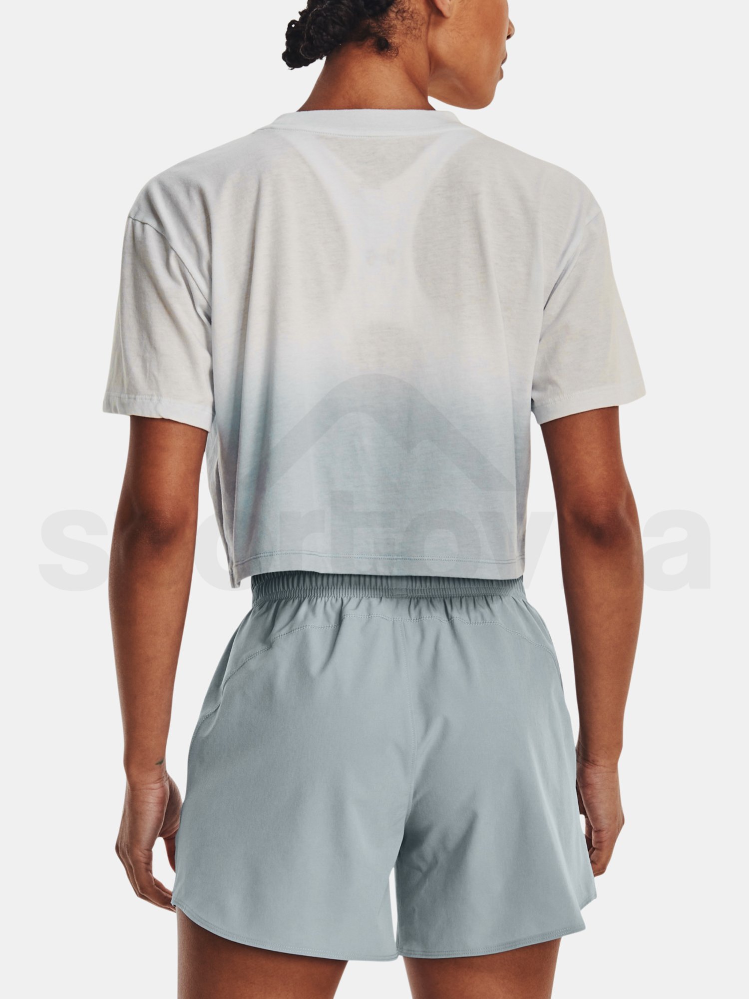 Tričko Under Armour UA DIP DYE CROP SS - sivá