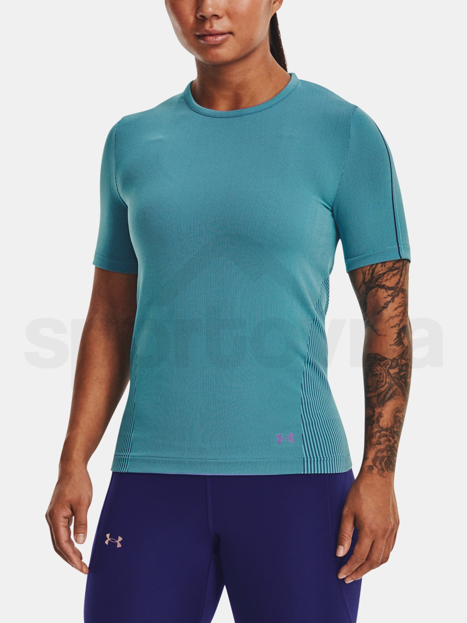 Tričko Under Armour UA Rush Seamless SS - modrá