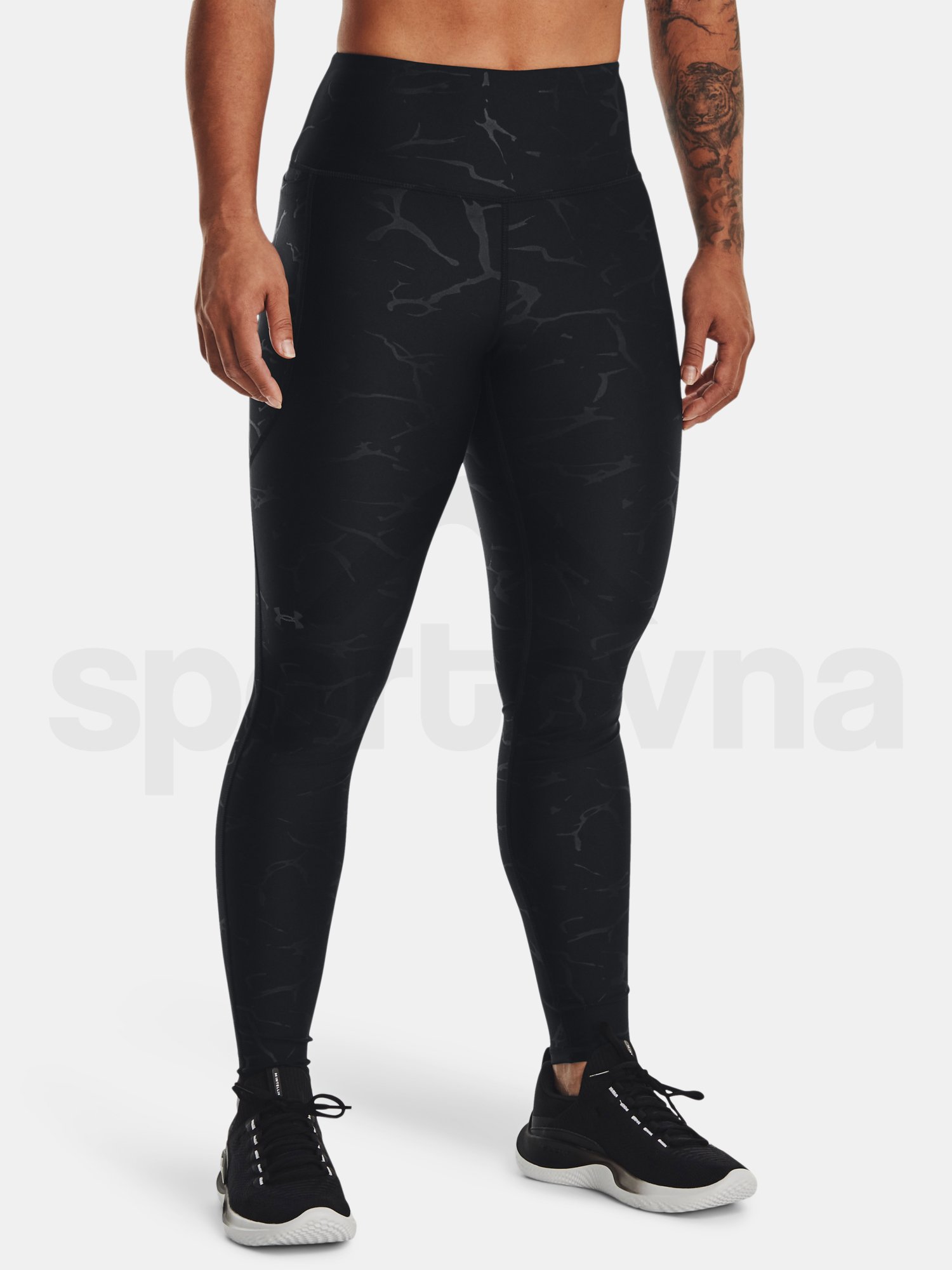 Legíny Under Armour Armour Emboss Legging-BLK