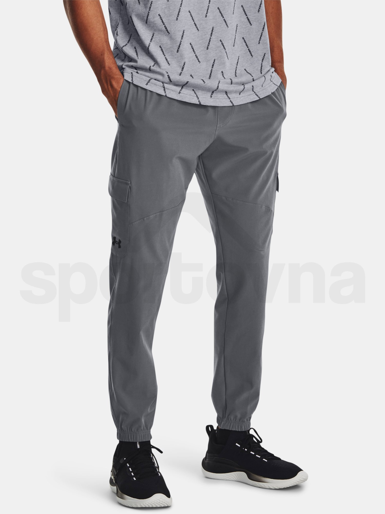 Nohavice Under Armour UA Stretch Woven Cargo Pants - sivá