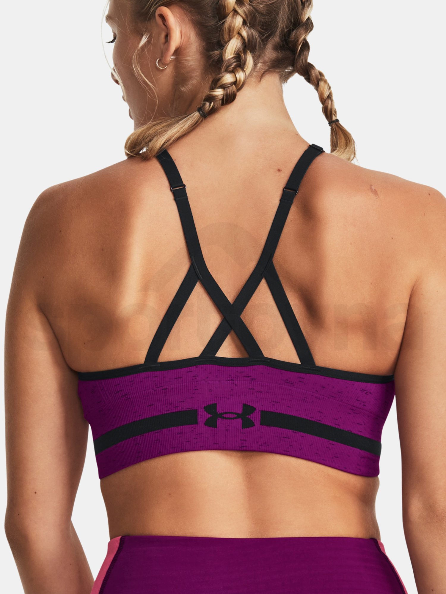 Podprsenka Under Armour UA Seamless Low Long Htr Bra W - fialová