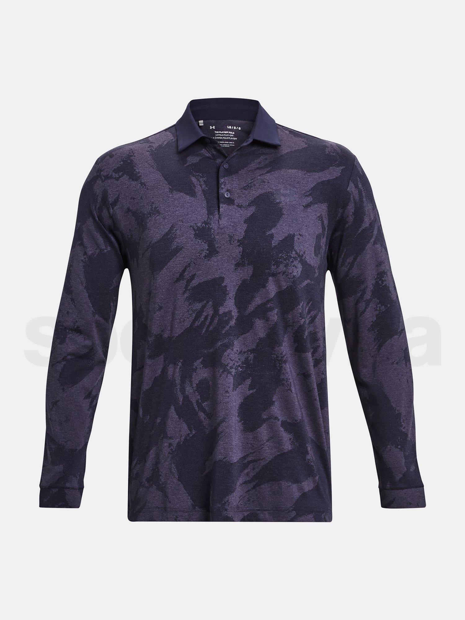 Tričko Under Armour UA Playoff Jacquard LS Polo - modrá