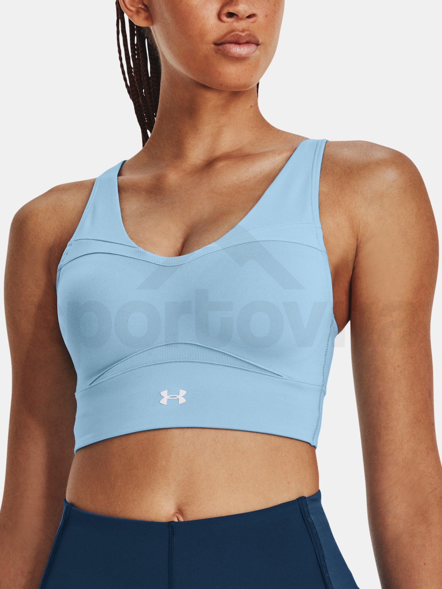 Podprsenka Under Armour Smartform Evo Mid LongL CF - modrá