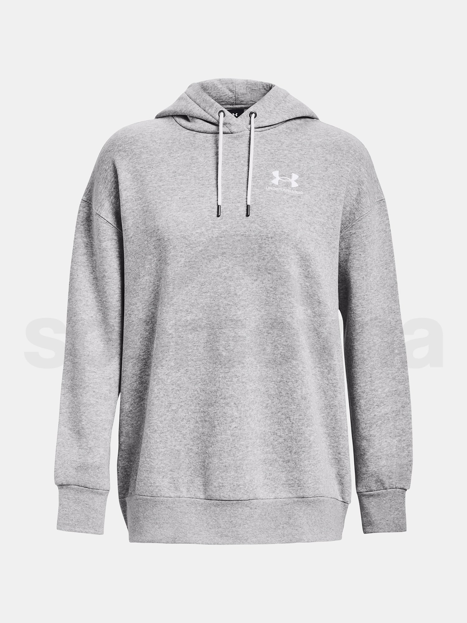 Mikina Under Armour Essential Flc OS Hoodie-GRY