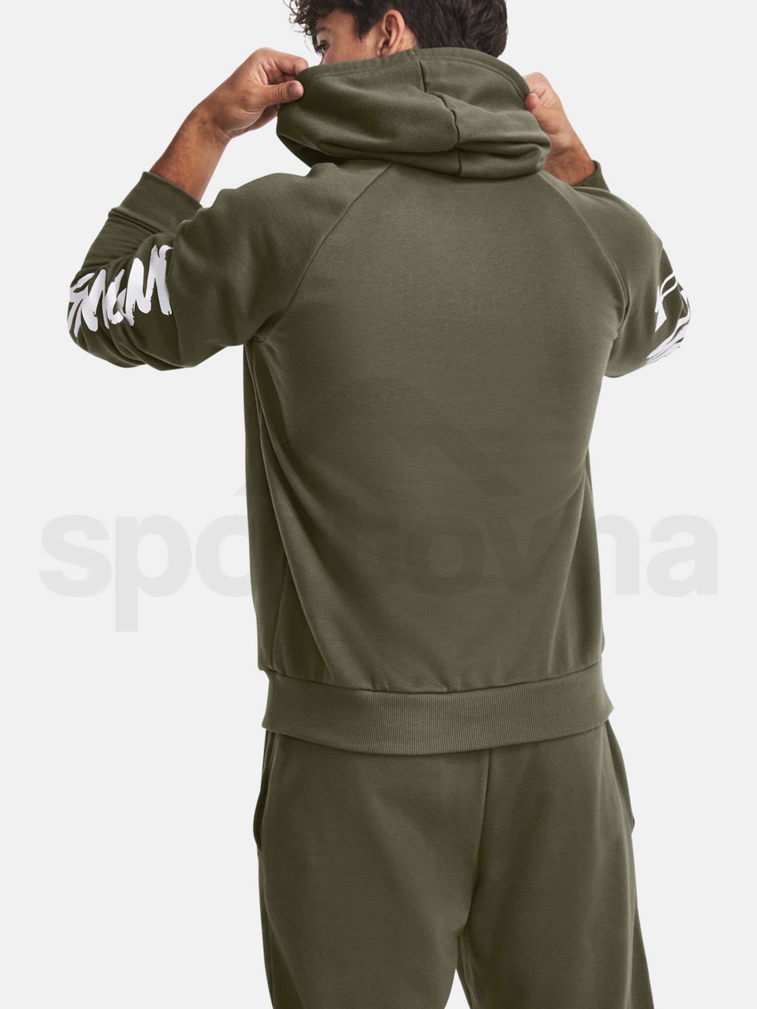 Mikina Under Armour UA Rival Fleece Graphic HD - zelená