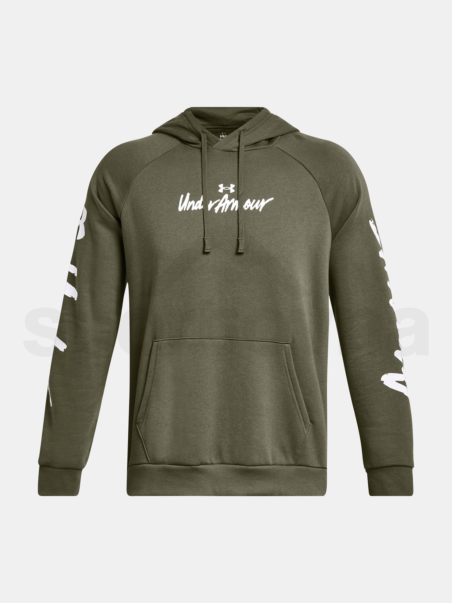 Mikina Under Armour UA Rival Fleece Graphic HD - zelená