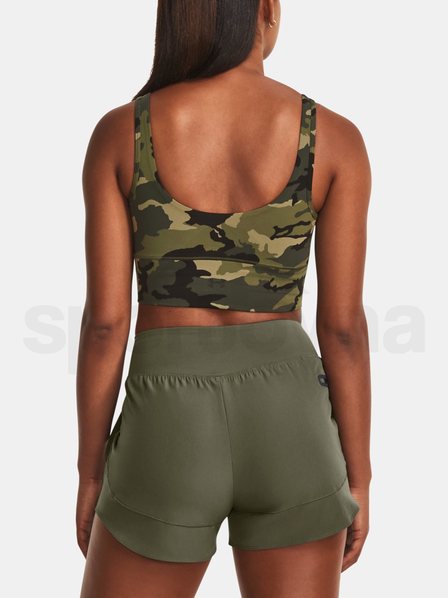 Tielko Under Armour Meridian Fitted CropTankPrnt - zelená