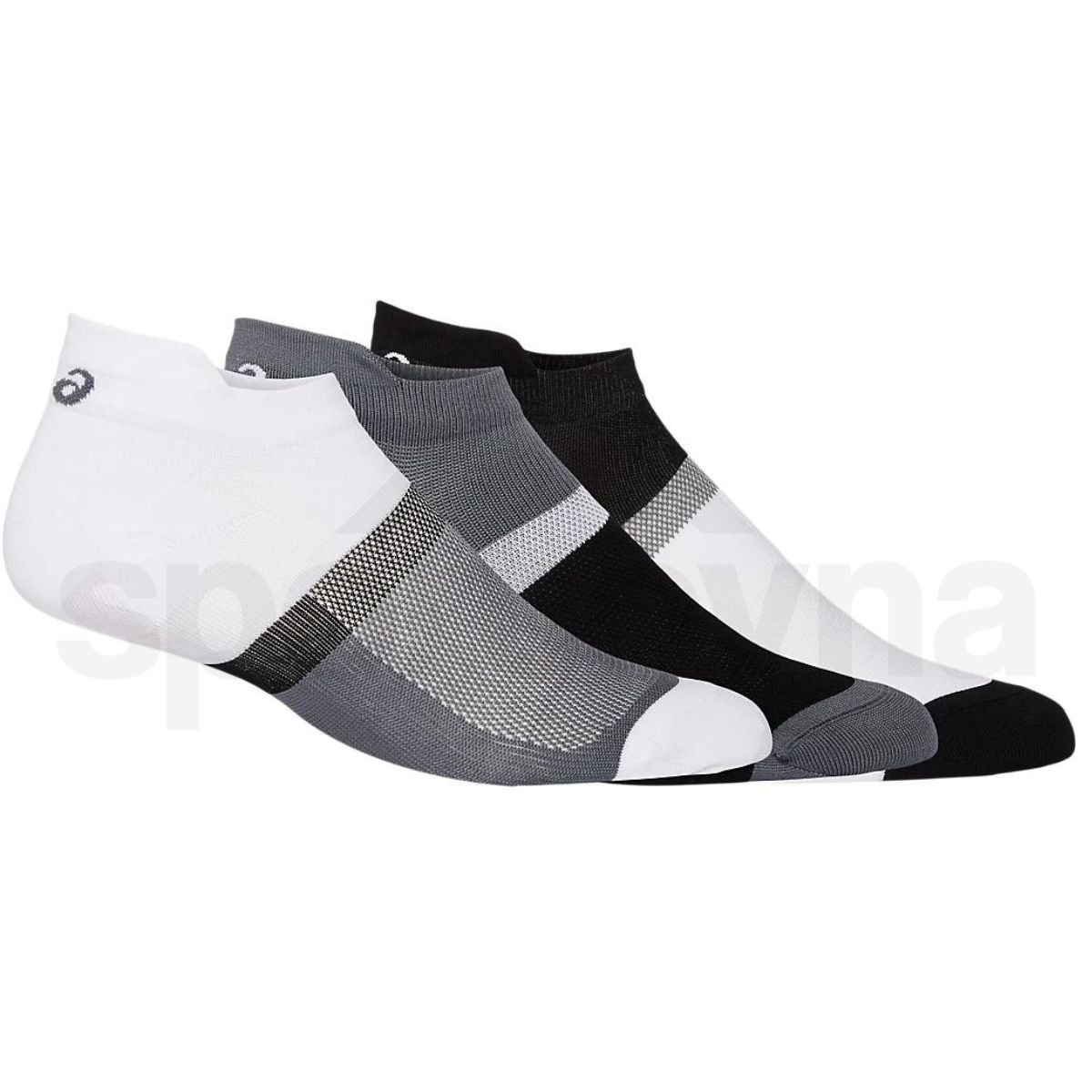 Ponožky Asics 3PPK Color Block Ankle Sock - černá/bílá/šedá
