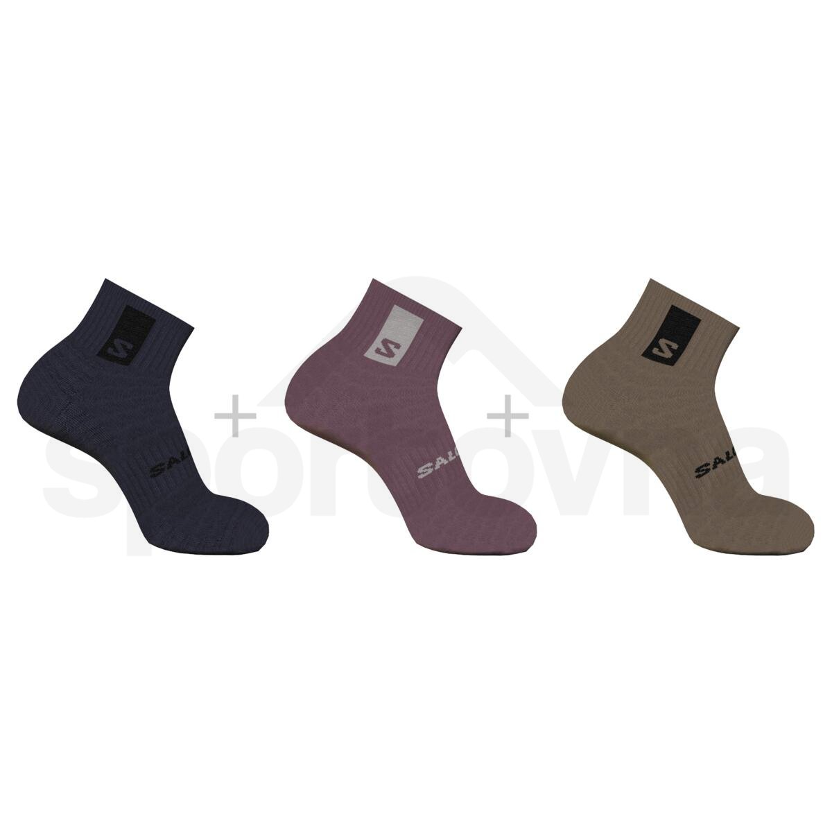 Ponožky Salomon Everyday Ankle 3-Pack - černá/fialová